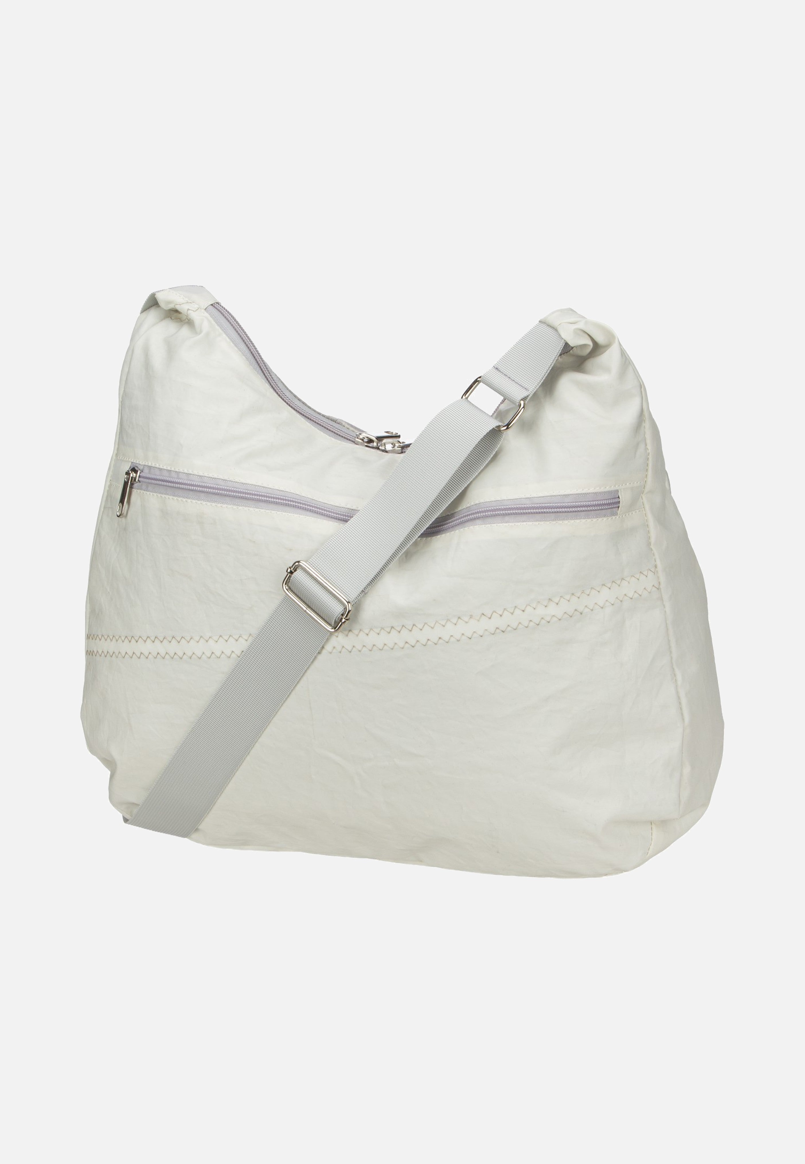 360Grad Bucht Stencil Weiss/Grau Hobo Bag
