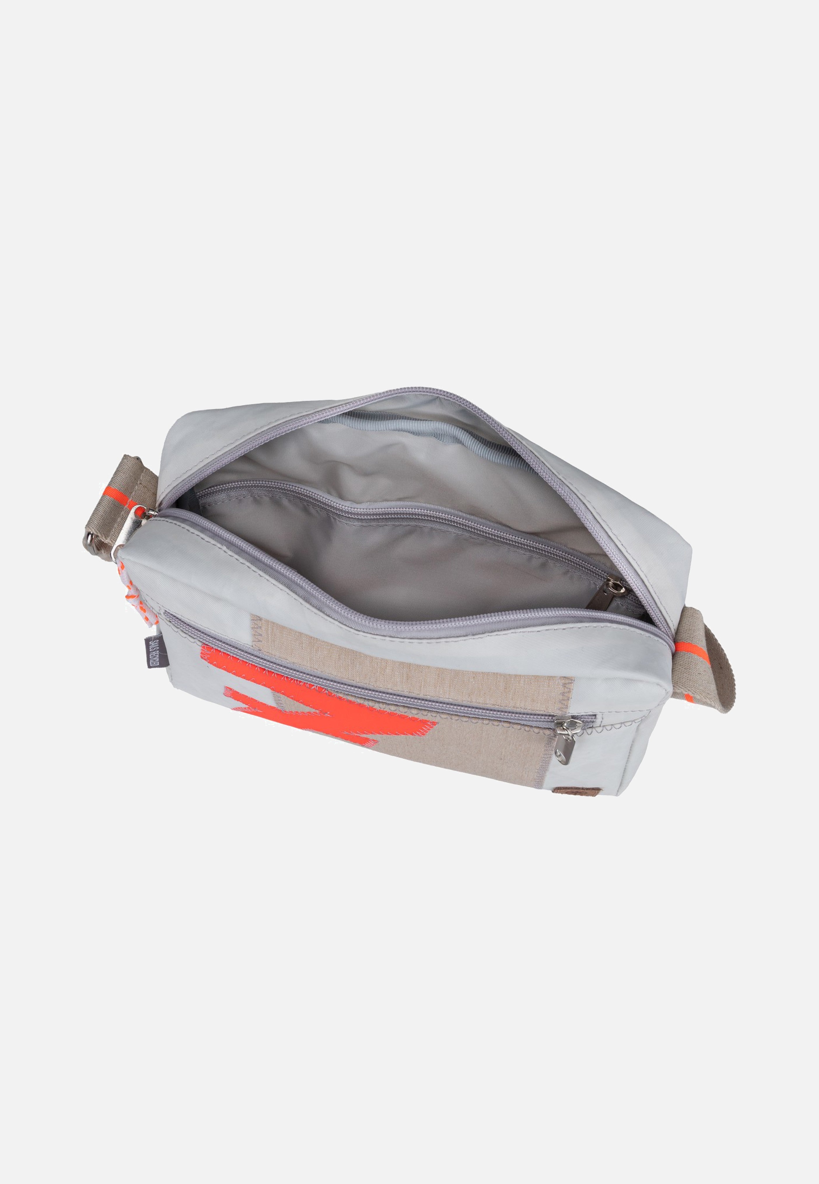 360Grad Fender Weiss/Sand/Zahl Orange Crossbody Bag