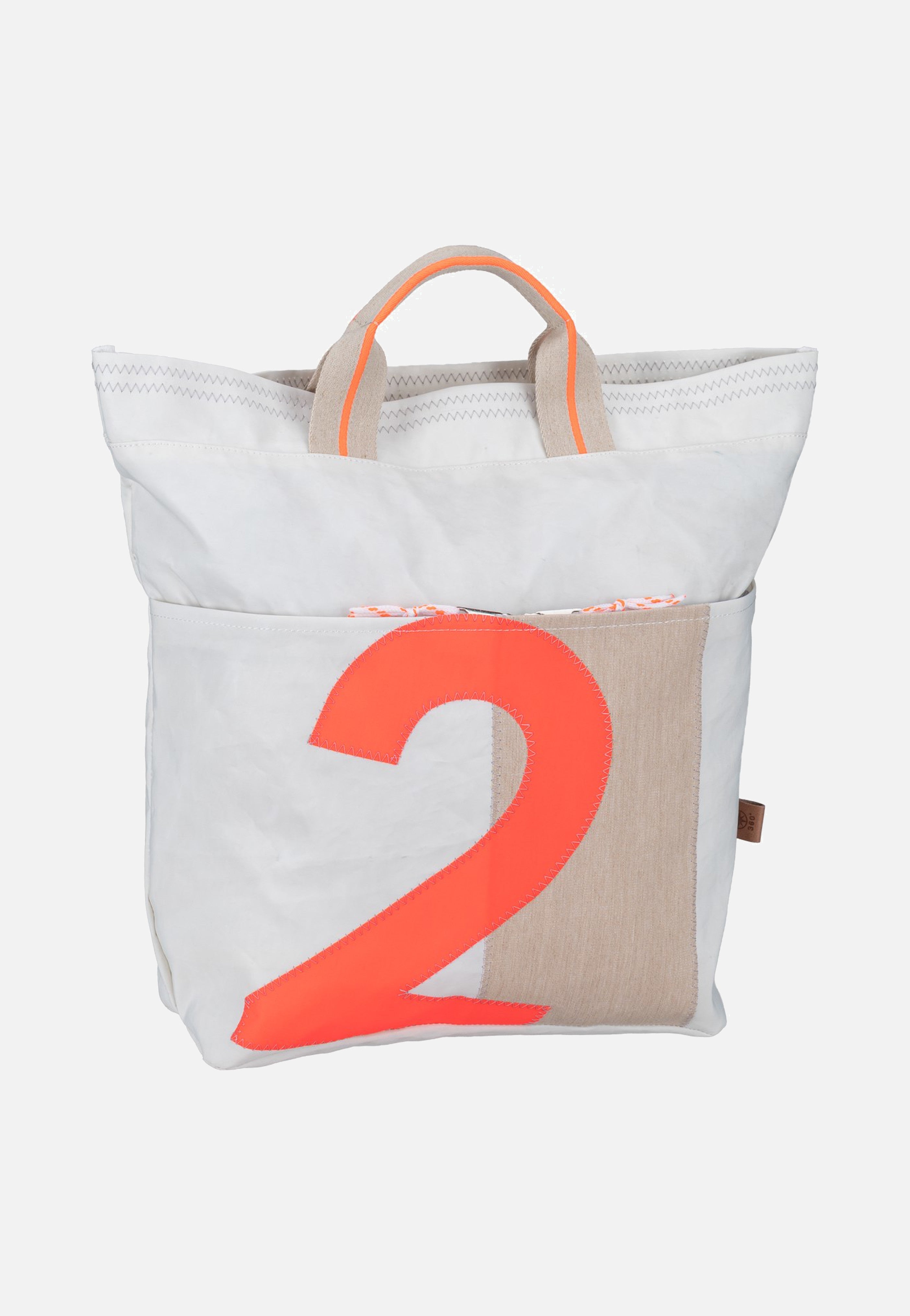 360Grad Kaje Weiss/Sand/Zahl Orange Backpack