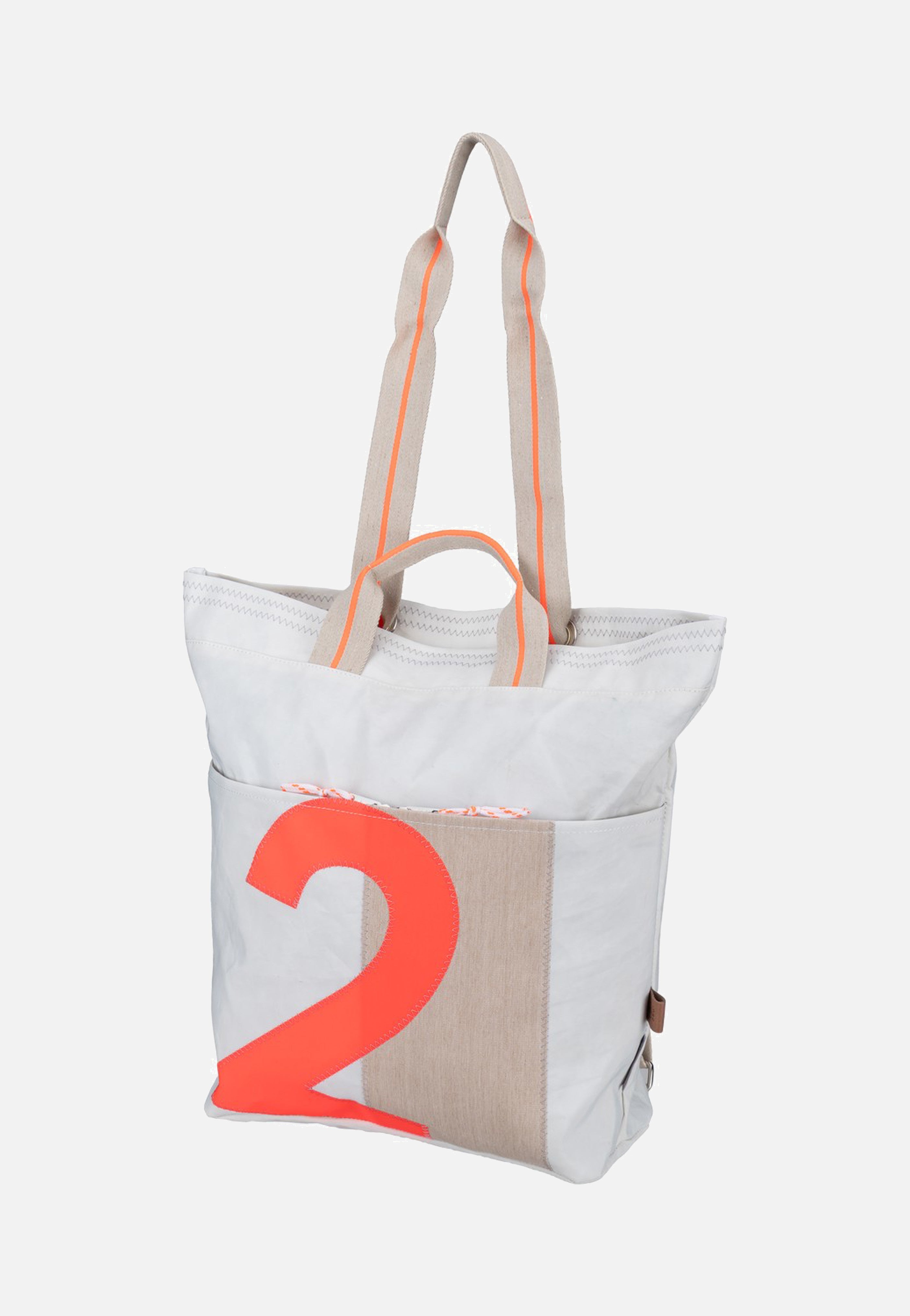 360Grad Kaje Weiss/Sand/Zahl Orange Backpack