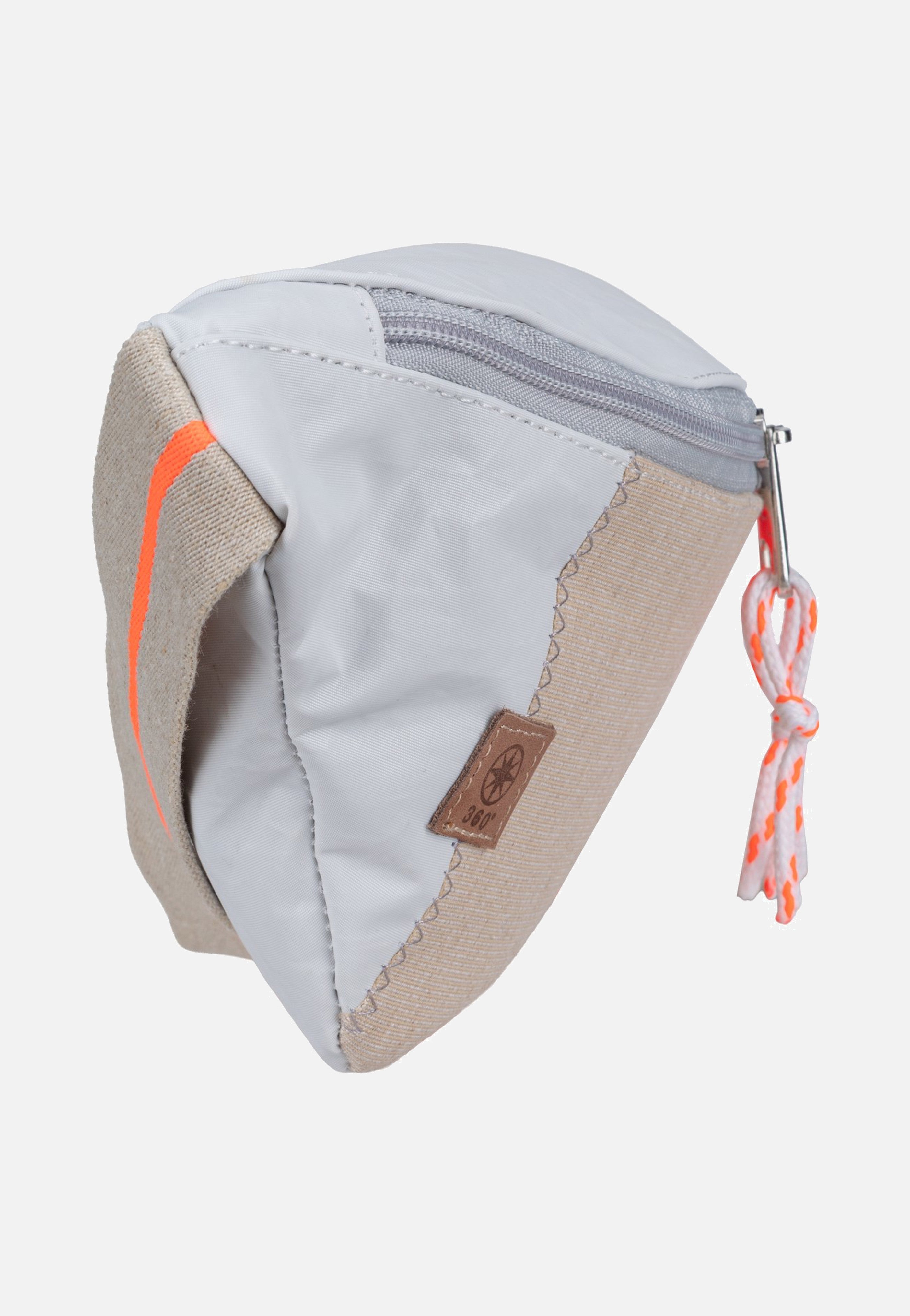 360Grad Knoten Weiss/Sand/Zahl Orange Fanny Pack