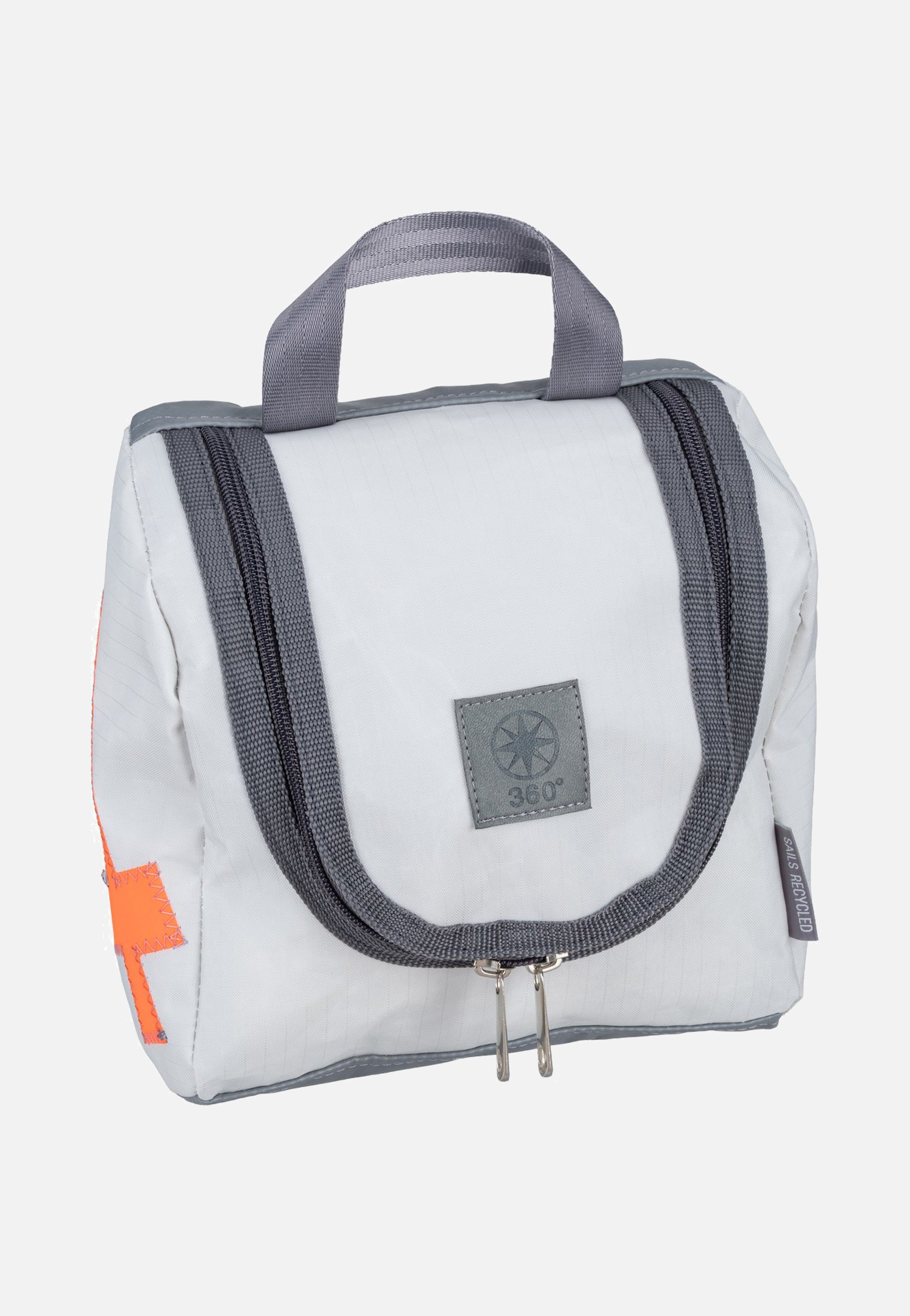 360Grad Matrose XL Weiss/Zahl Neonorange Toiletry Bag