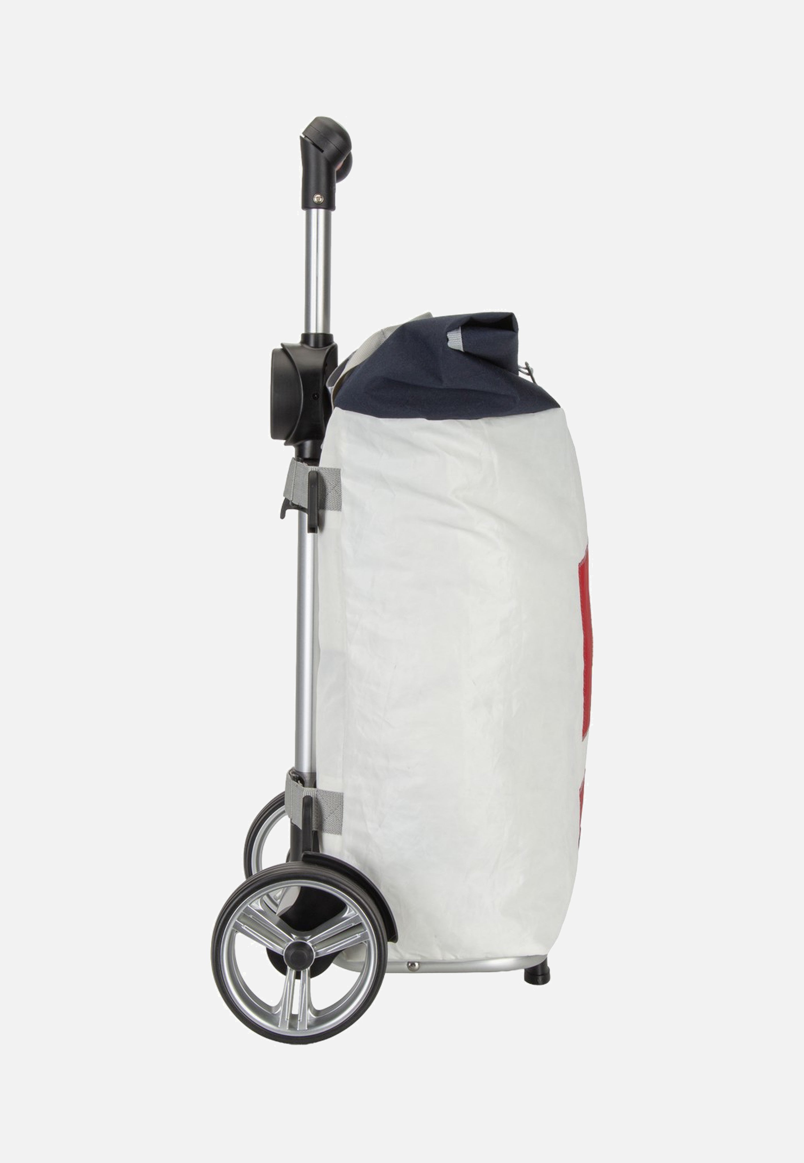 360Grad Steg Weiss/Navy/Zahl 5 Rot Shopping Trolley