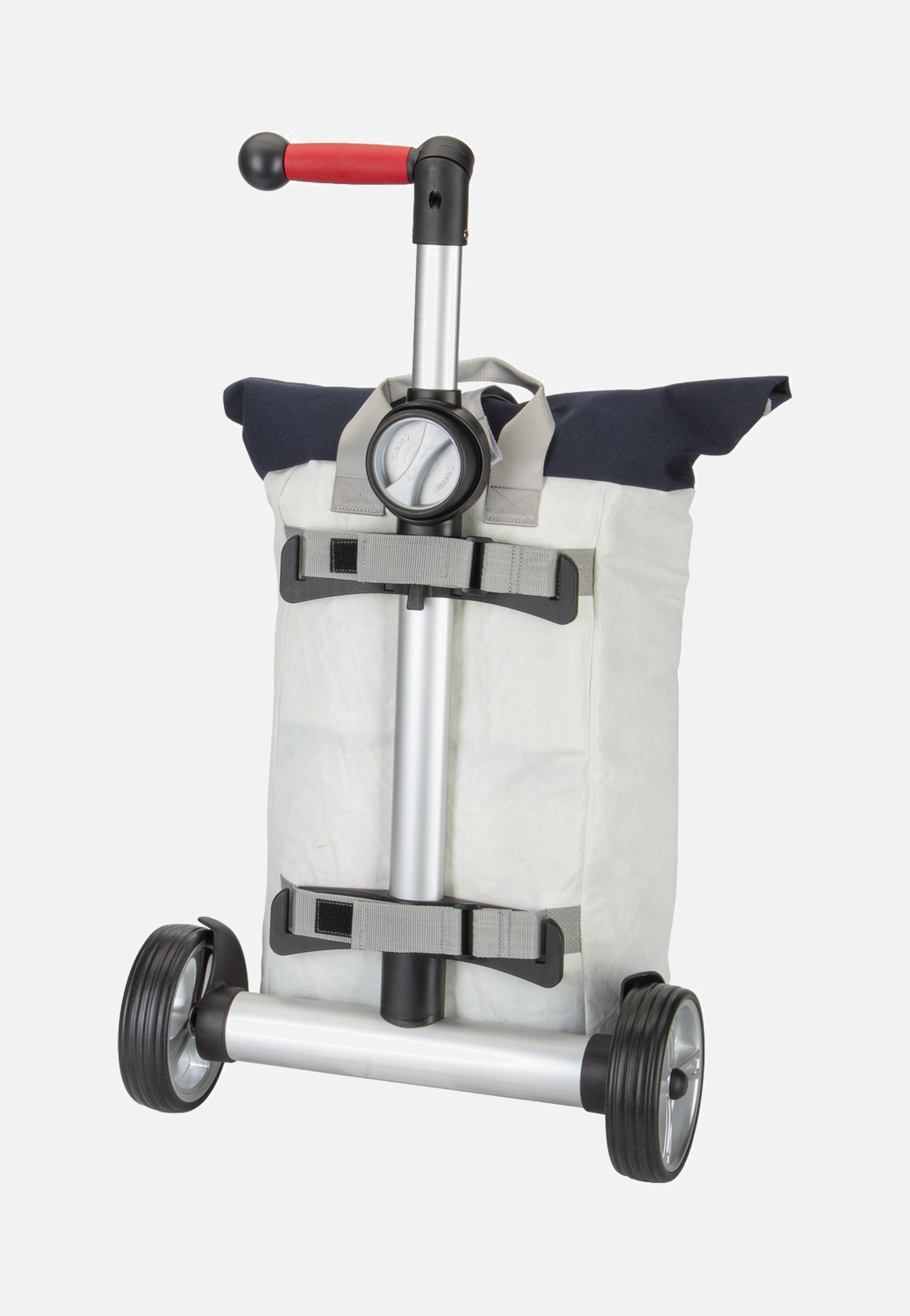 360Grad Steg Weiss/Navy/Zahl 5 Rot Shopping Trolley