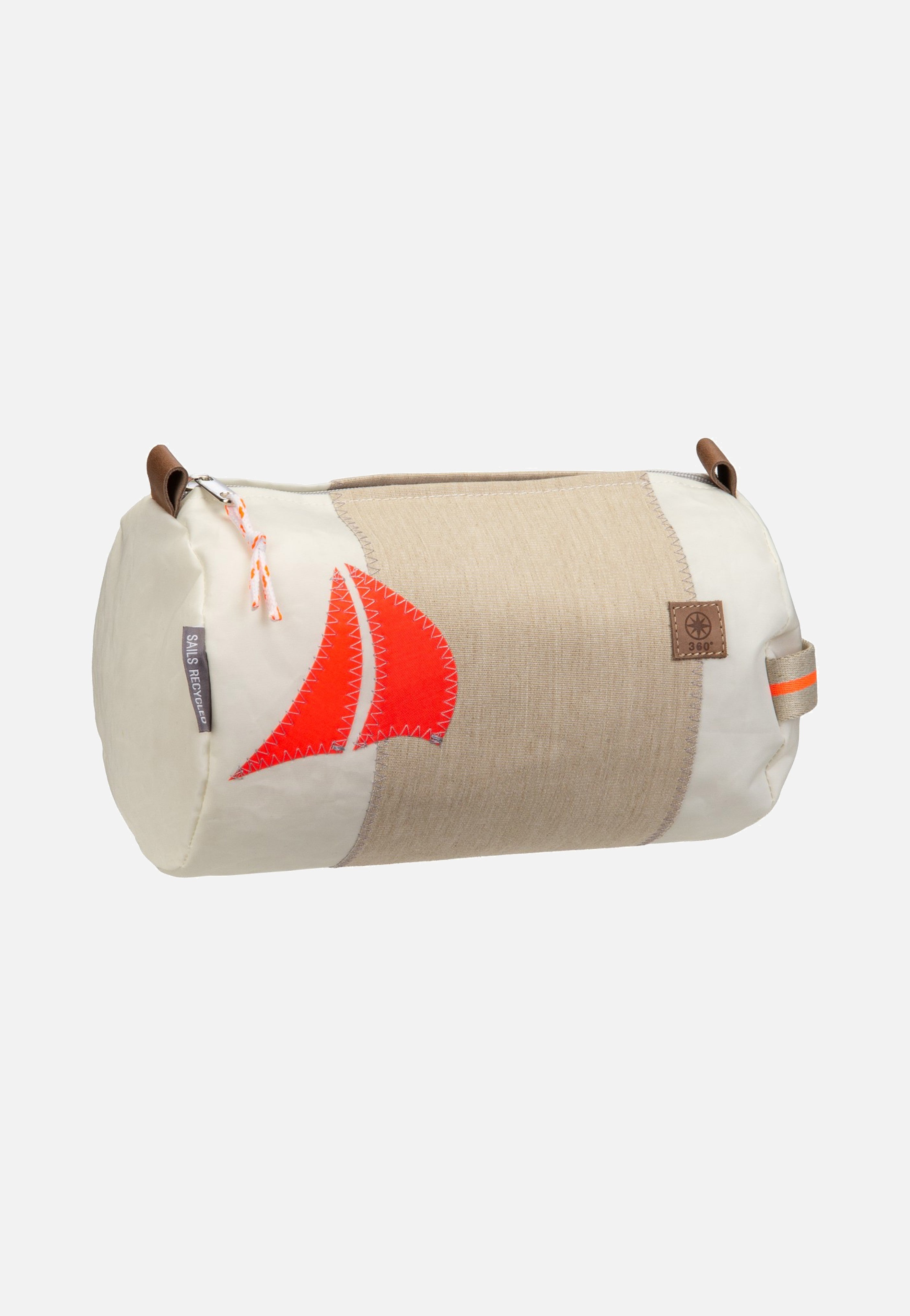 360Grad Tonne Weiß/Sand Segel Orange Toiletry Bag