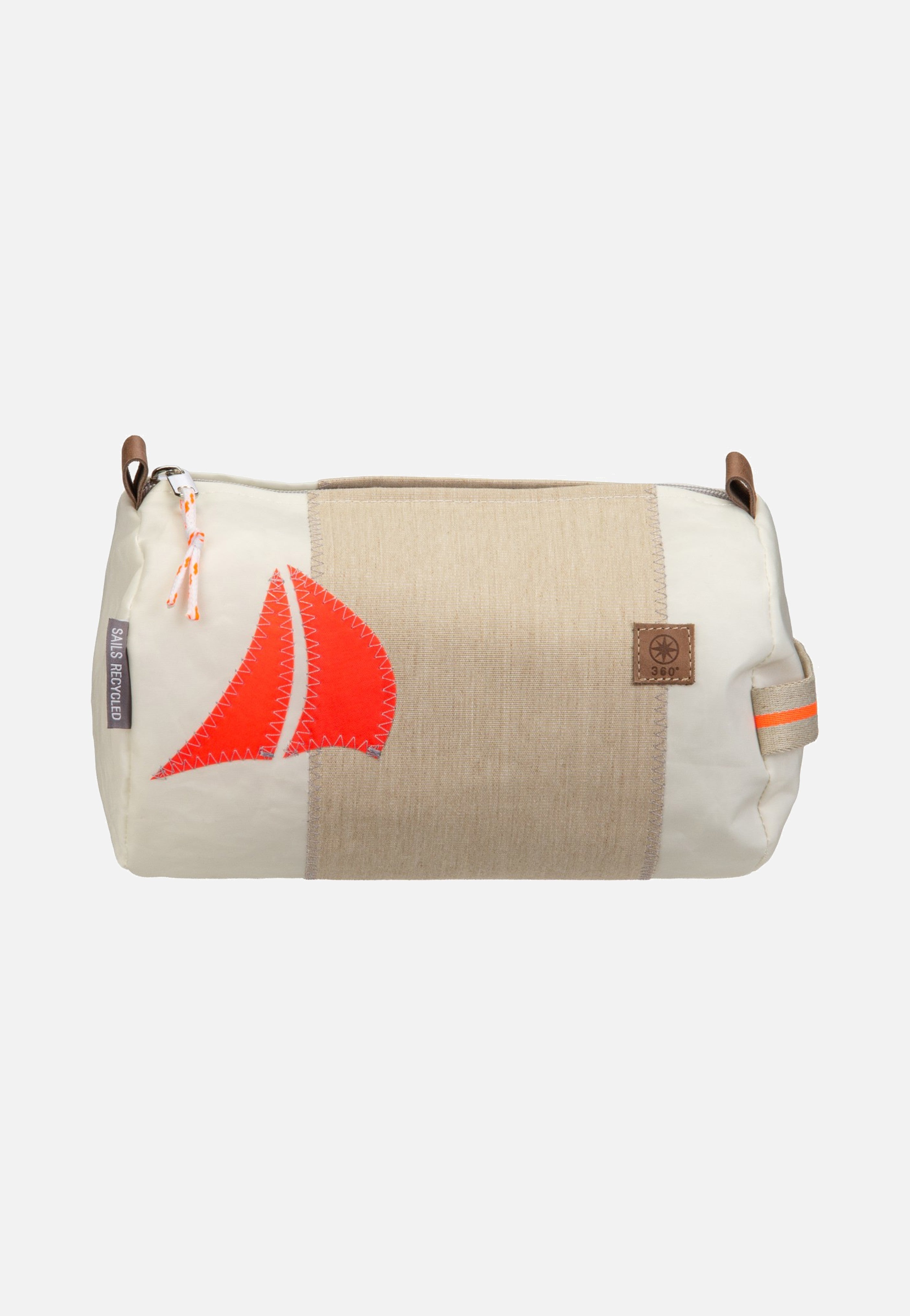 360Grad Tonne Weiß/Sand Segel Orange Toiletry Bag