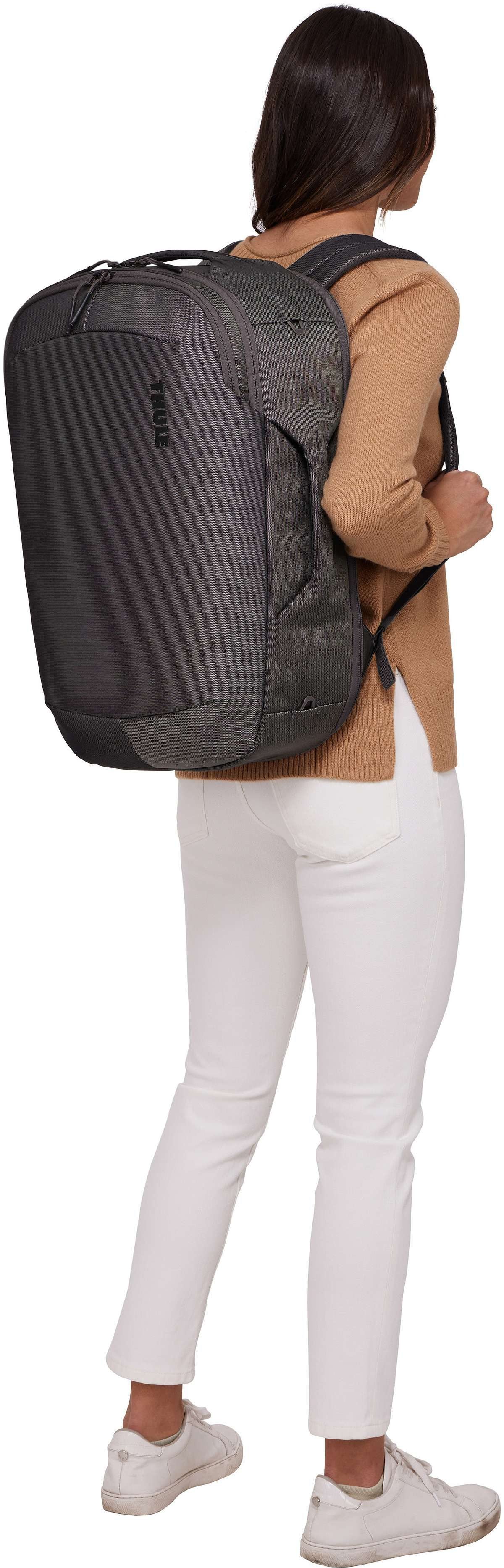 Thule Subterra 2 Convertible Carry-On Vetiver Gray Travel Backpack – Silhouette View