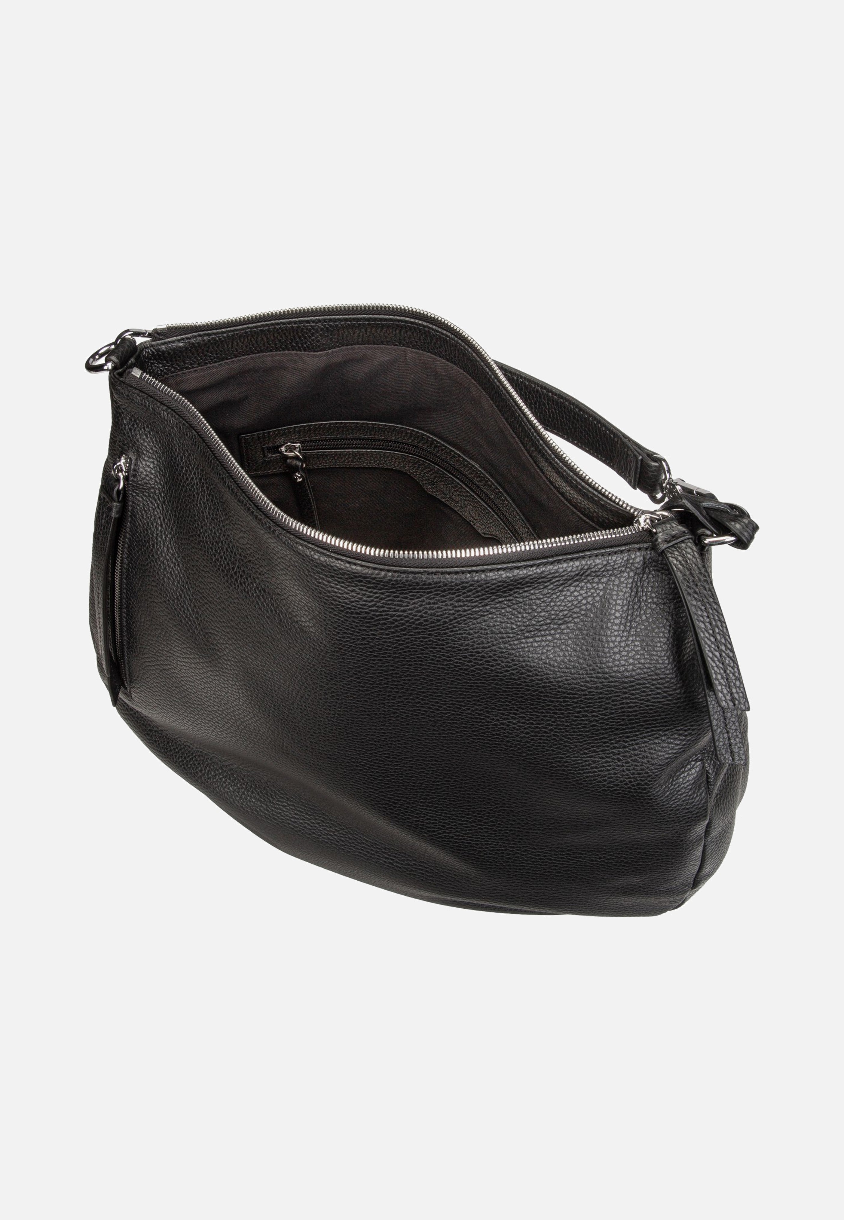 abro Juna Big Black/Nickel Hobo Bag