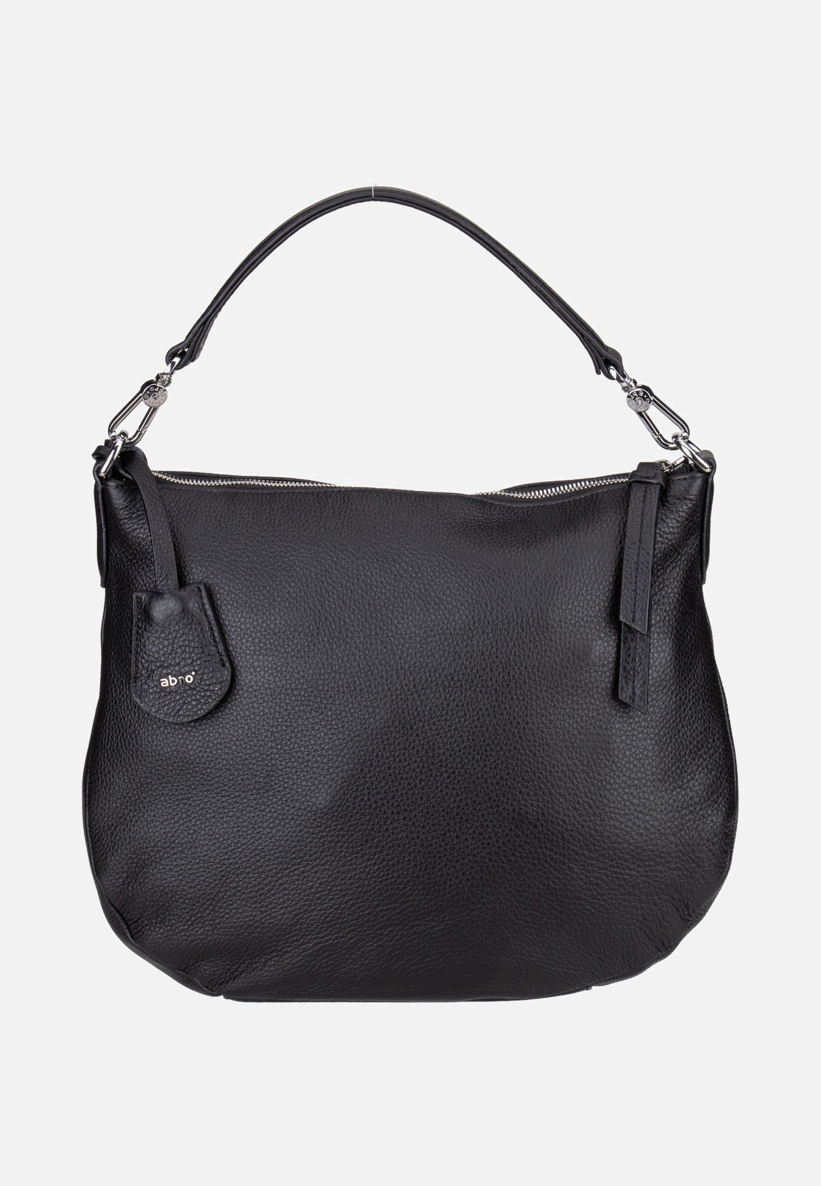 abro Juna Small Black/Nickel Hobo Bag