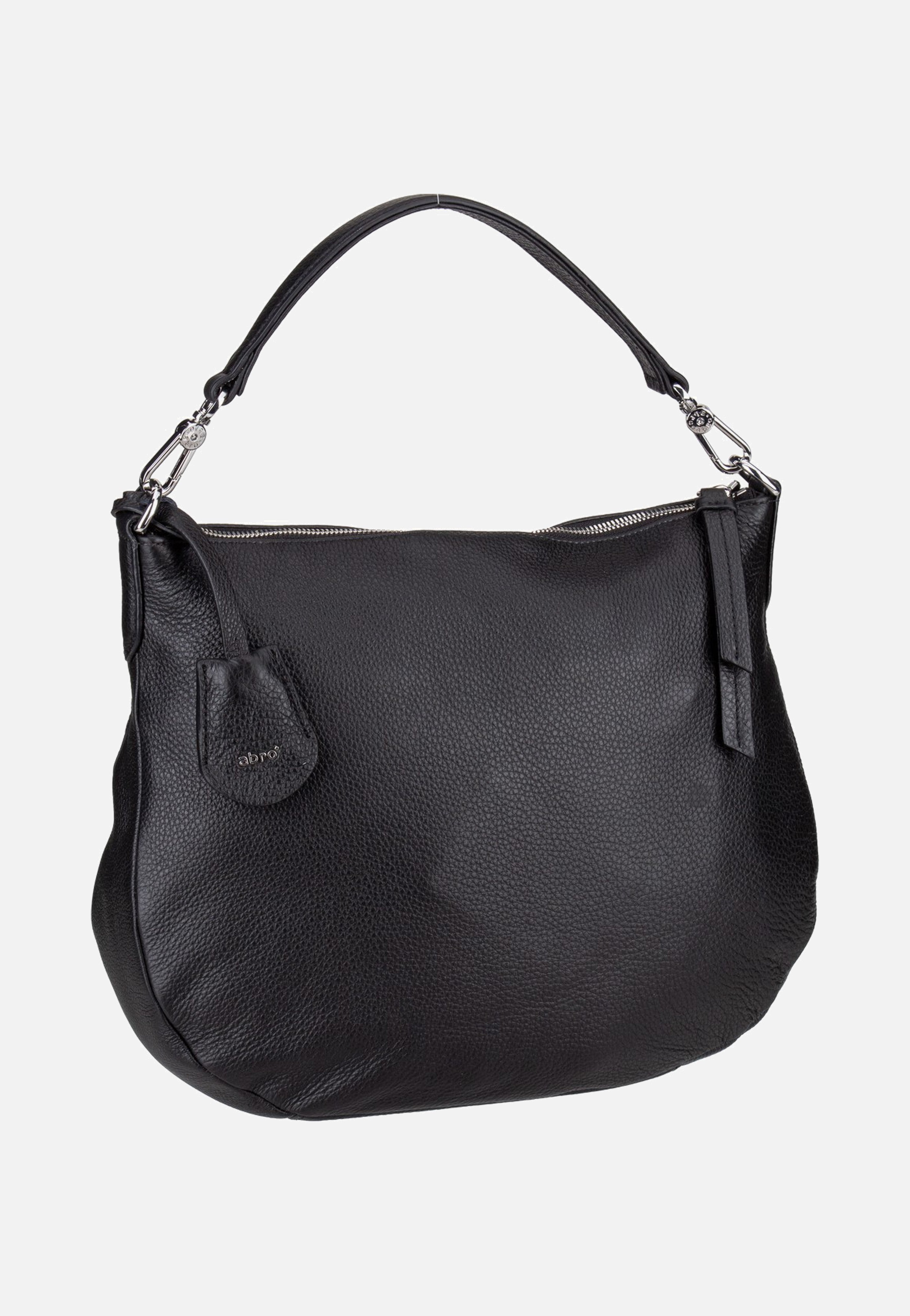 abro Juna Small Black/Nickel Hobo Bag
