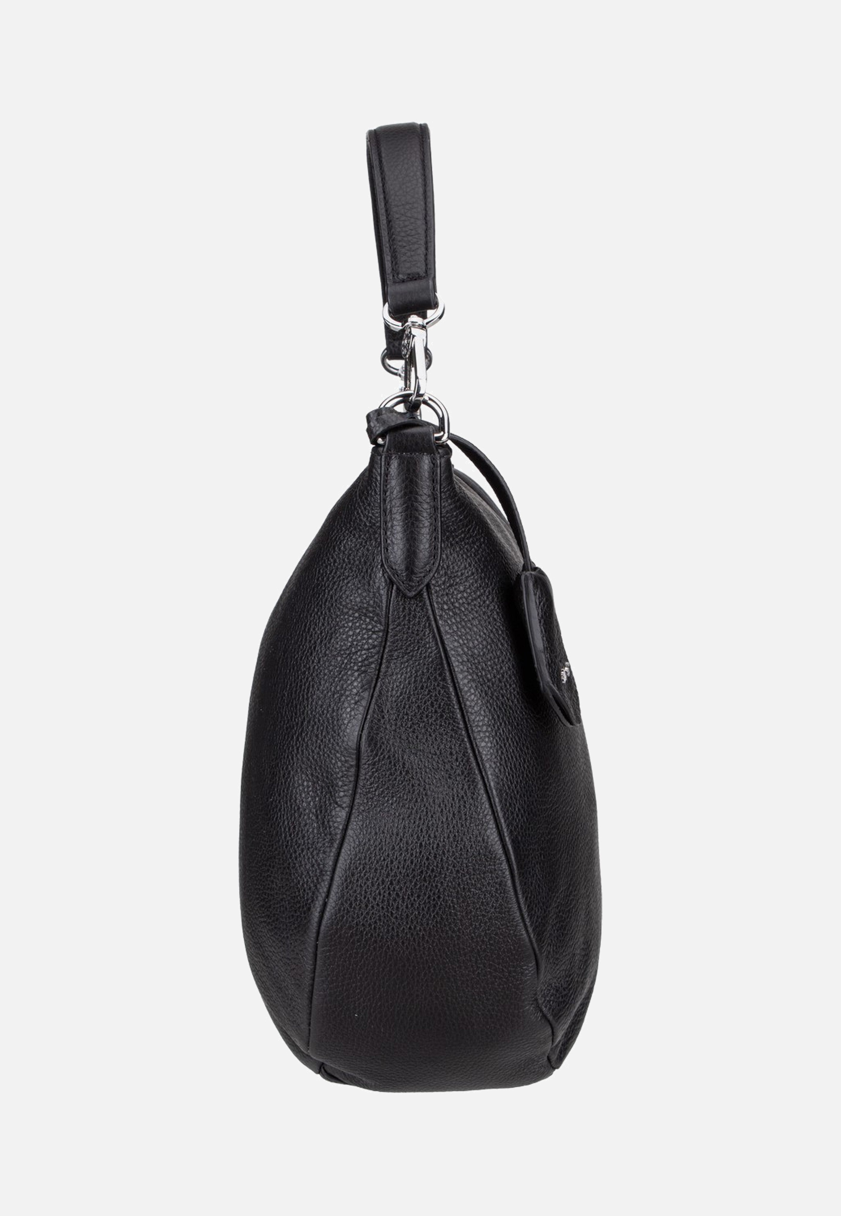 abro Juna Small Black/Nickel Hobo Bag