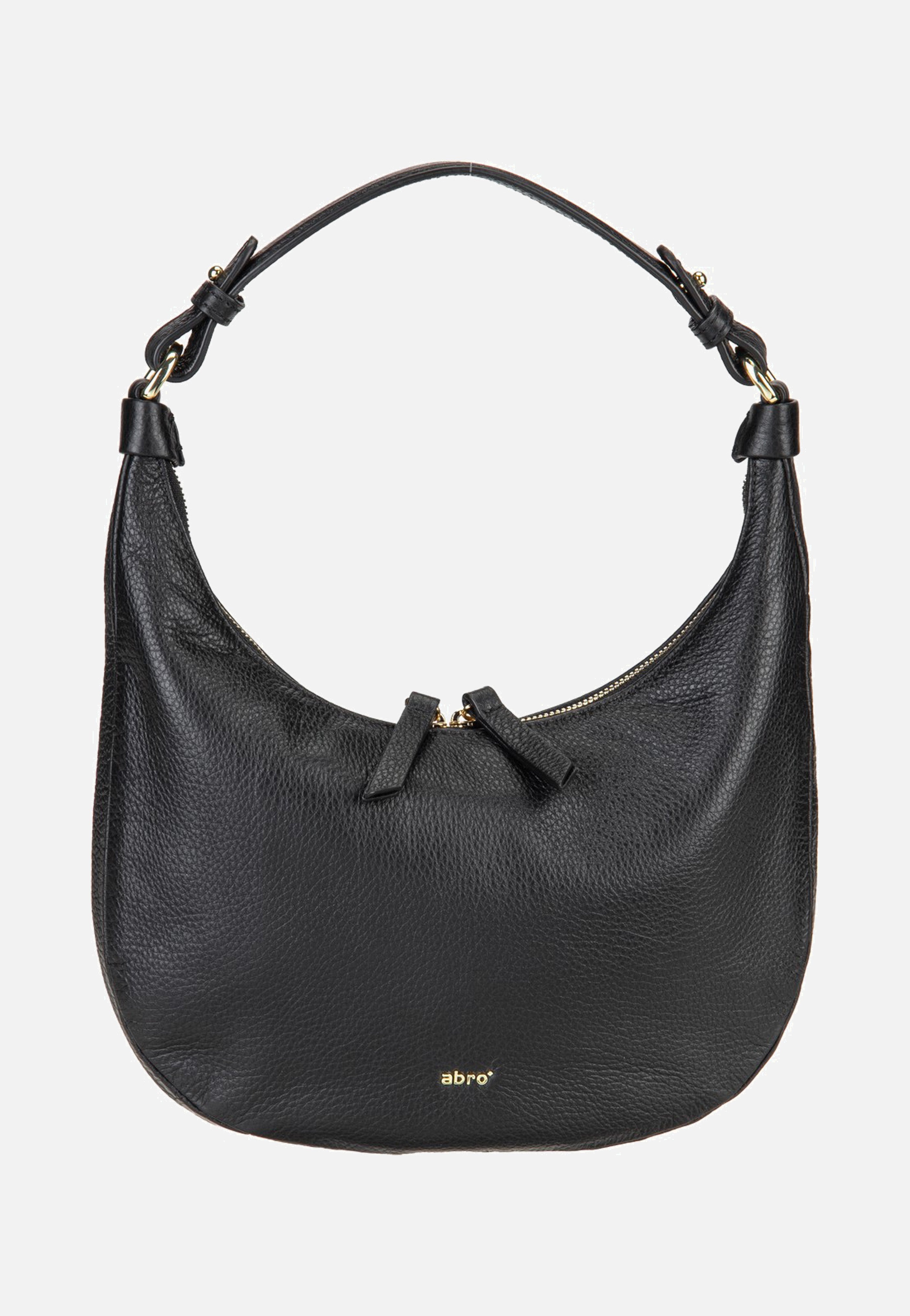 abro Nana Mini Black/Gold Hobo Bag