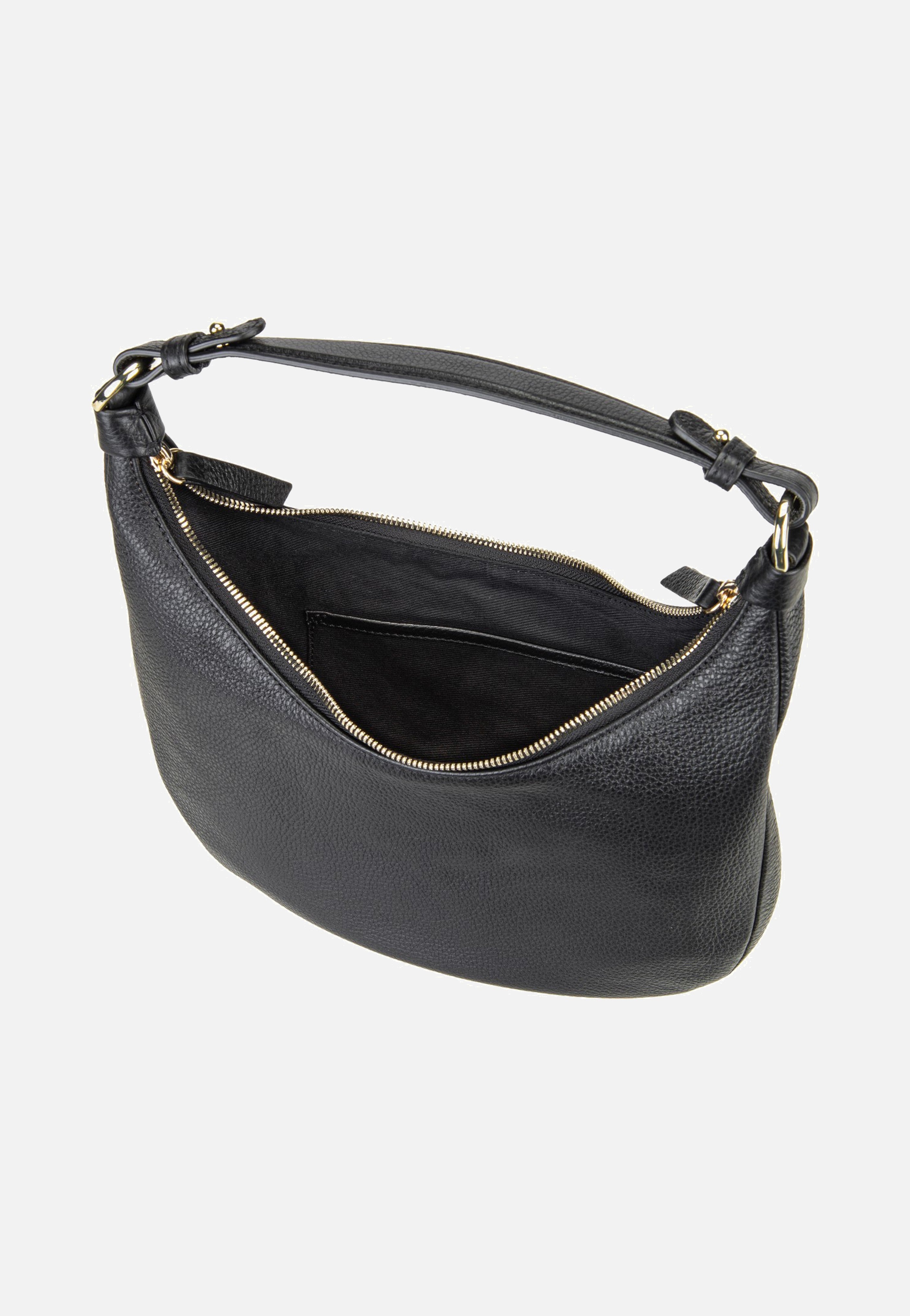 abro Nana Mini Black/Gold Hobo Bag