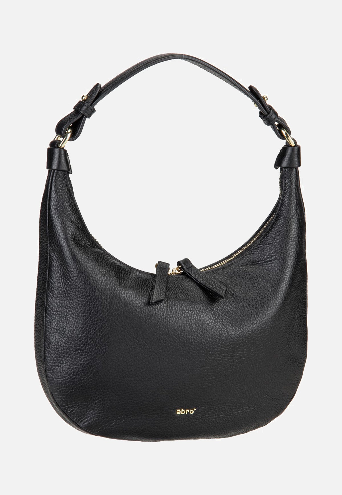 abro Nana Mini Black/Gold Hobo Bag
