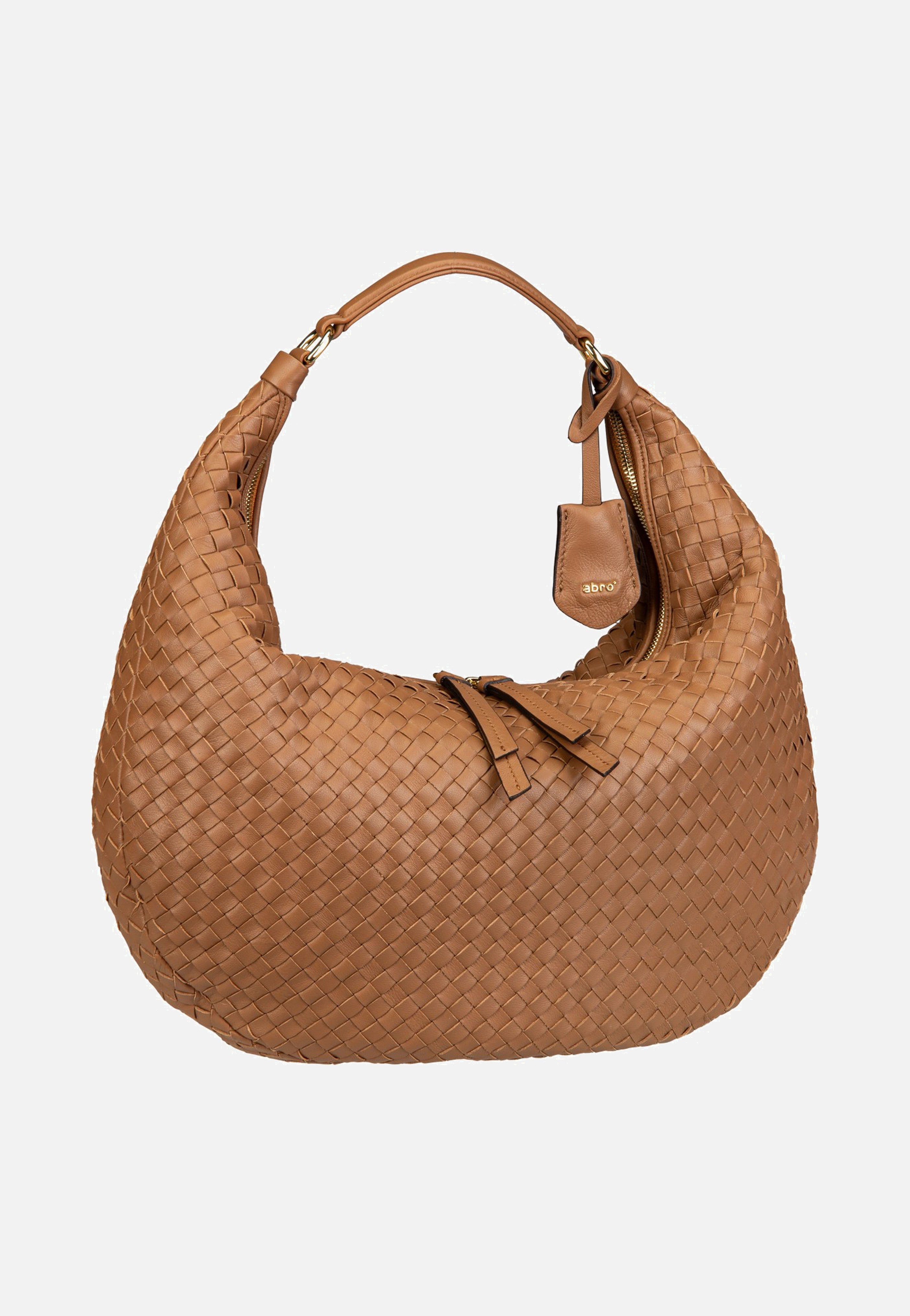 abro - Nana Piuma Weaving Cuoio - Hobo Bag | Neutral-Image