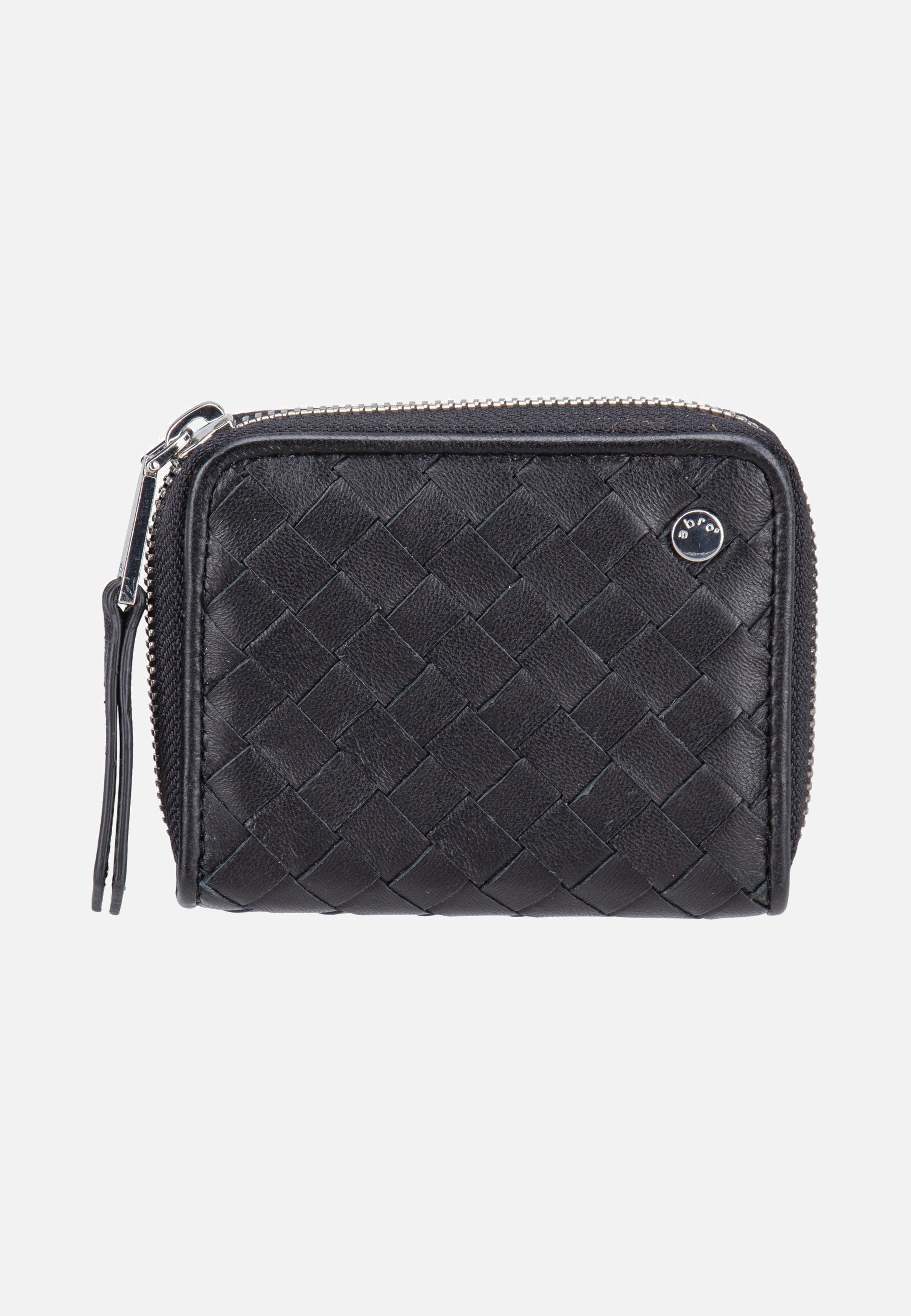 abro Piuma Weaving Mini Wallet Black/Nickel Wallet