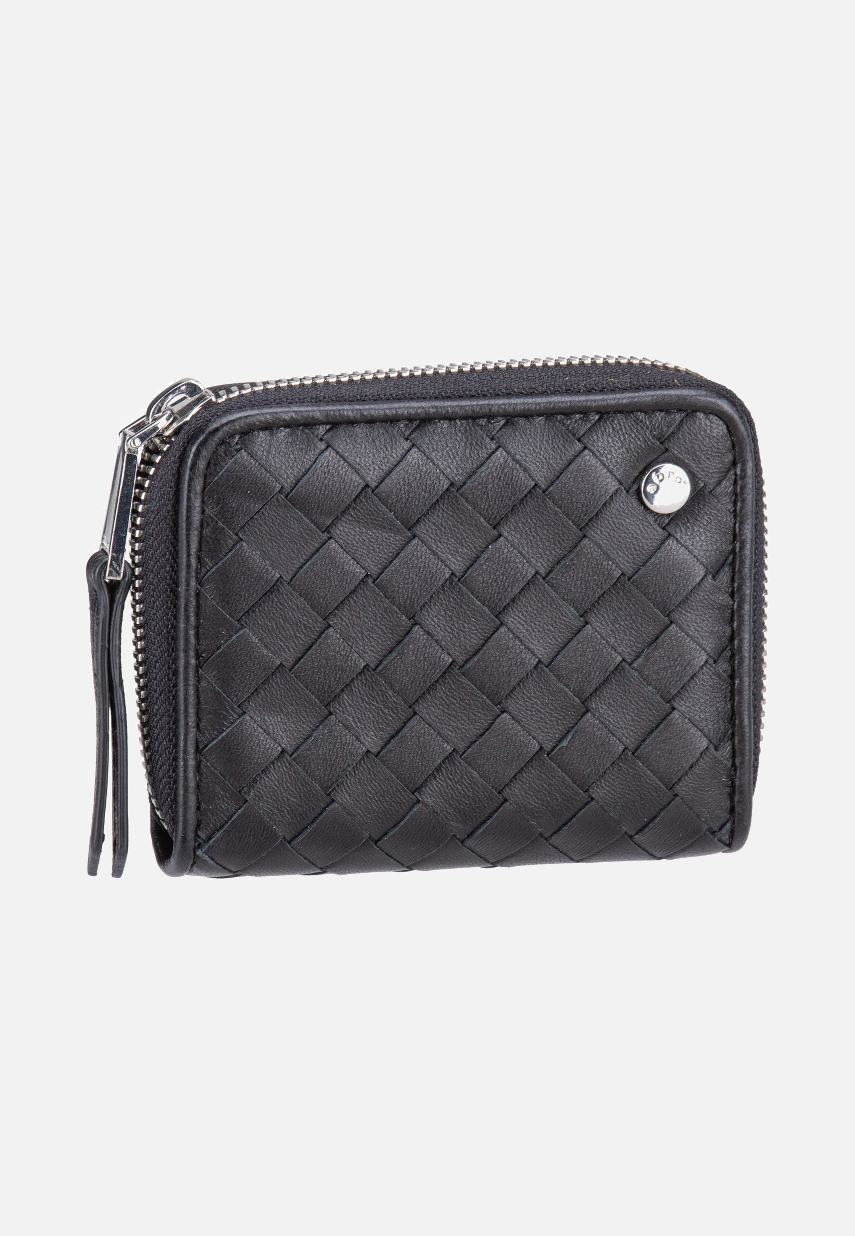 abro Piuma Weaving Mini Wallet Black/Nickel Wallet