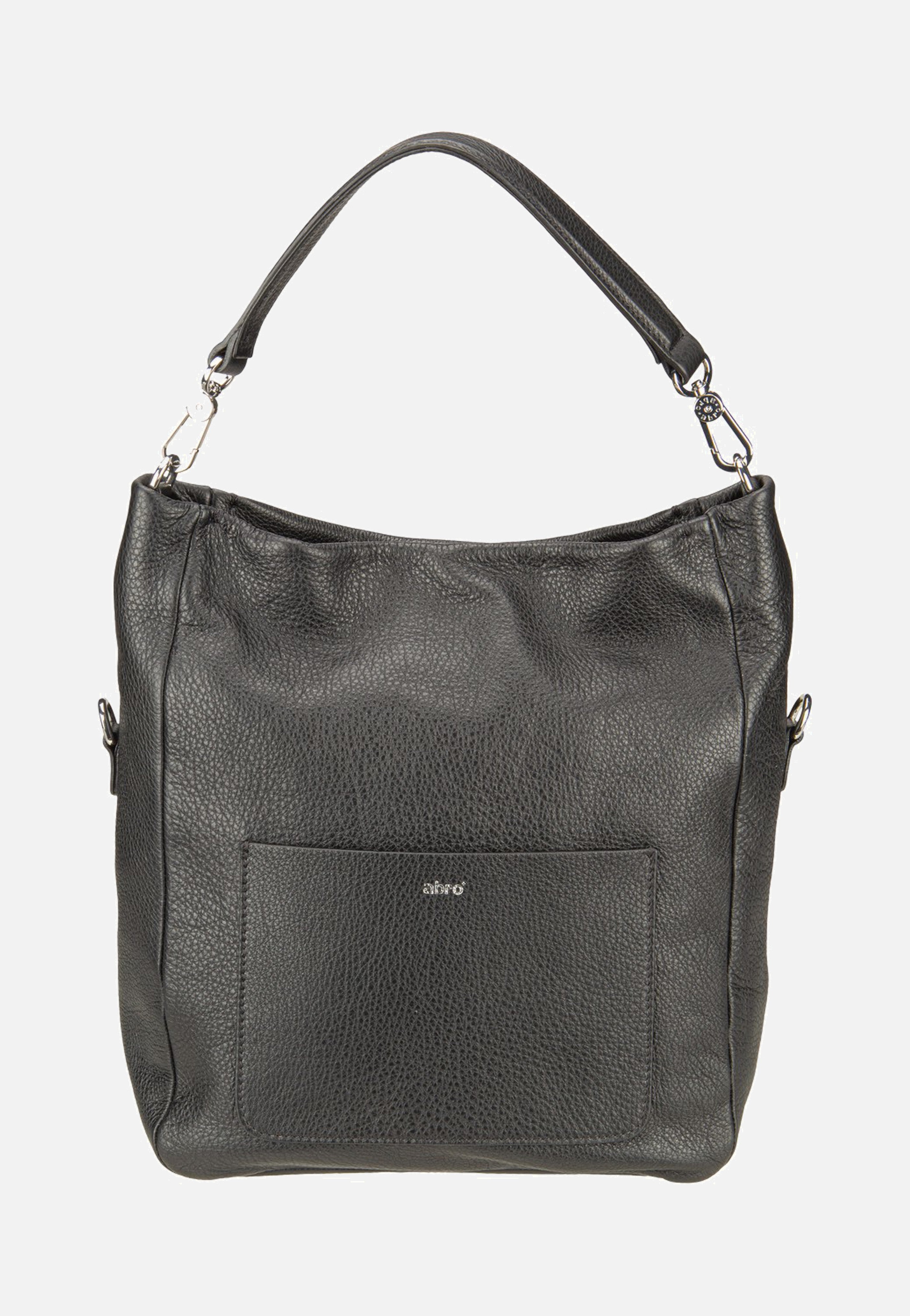 abro Raquel Small Black/Nickel Hobo Bag