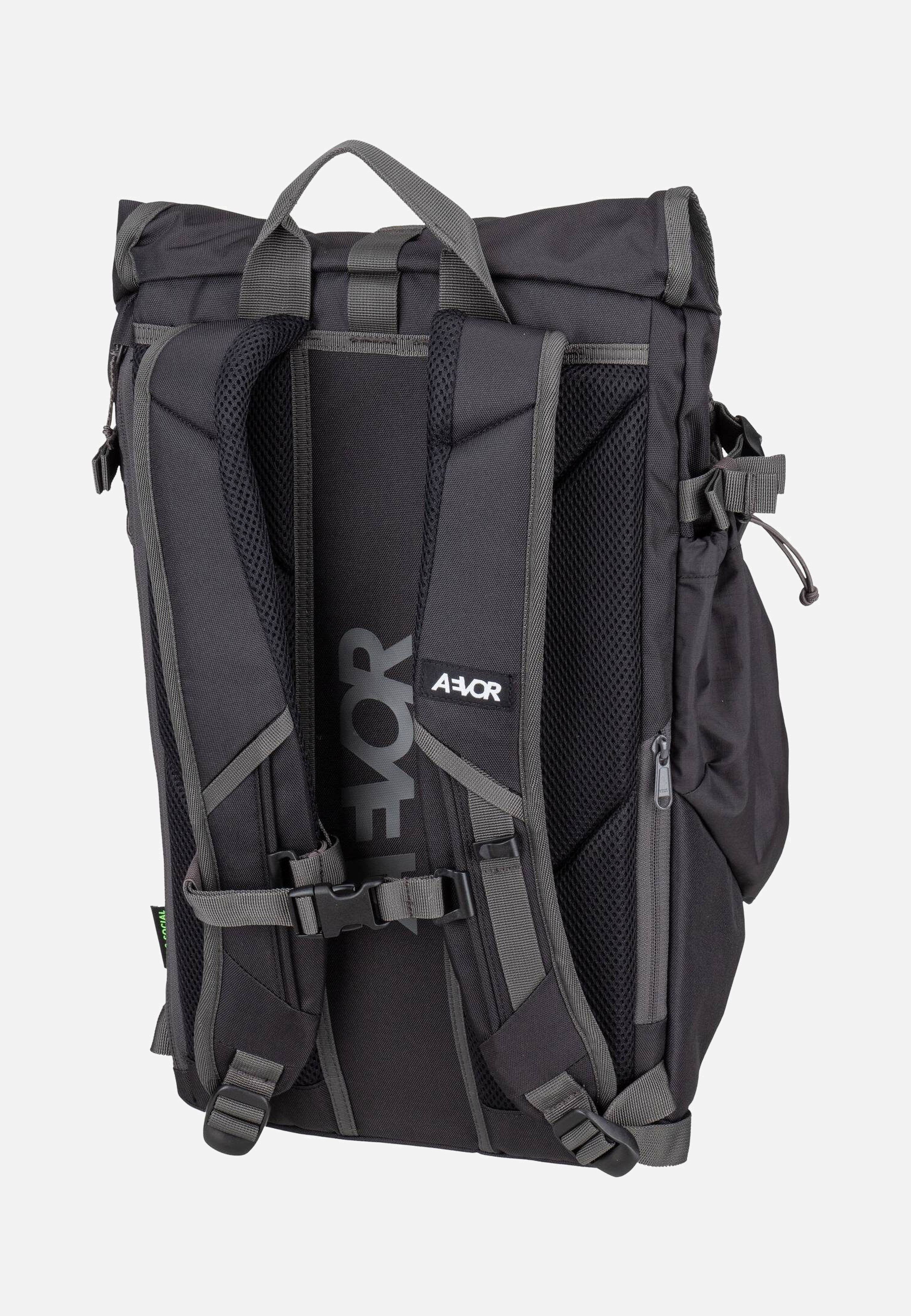 AEVOR Roll Pack Black Charcoal Backpack