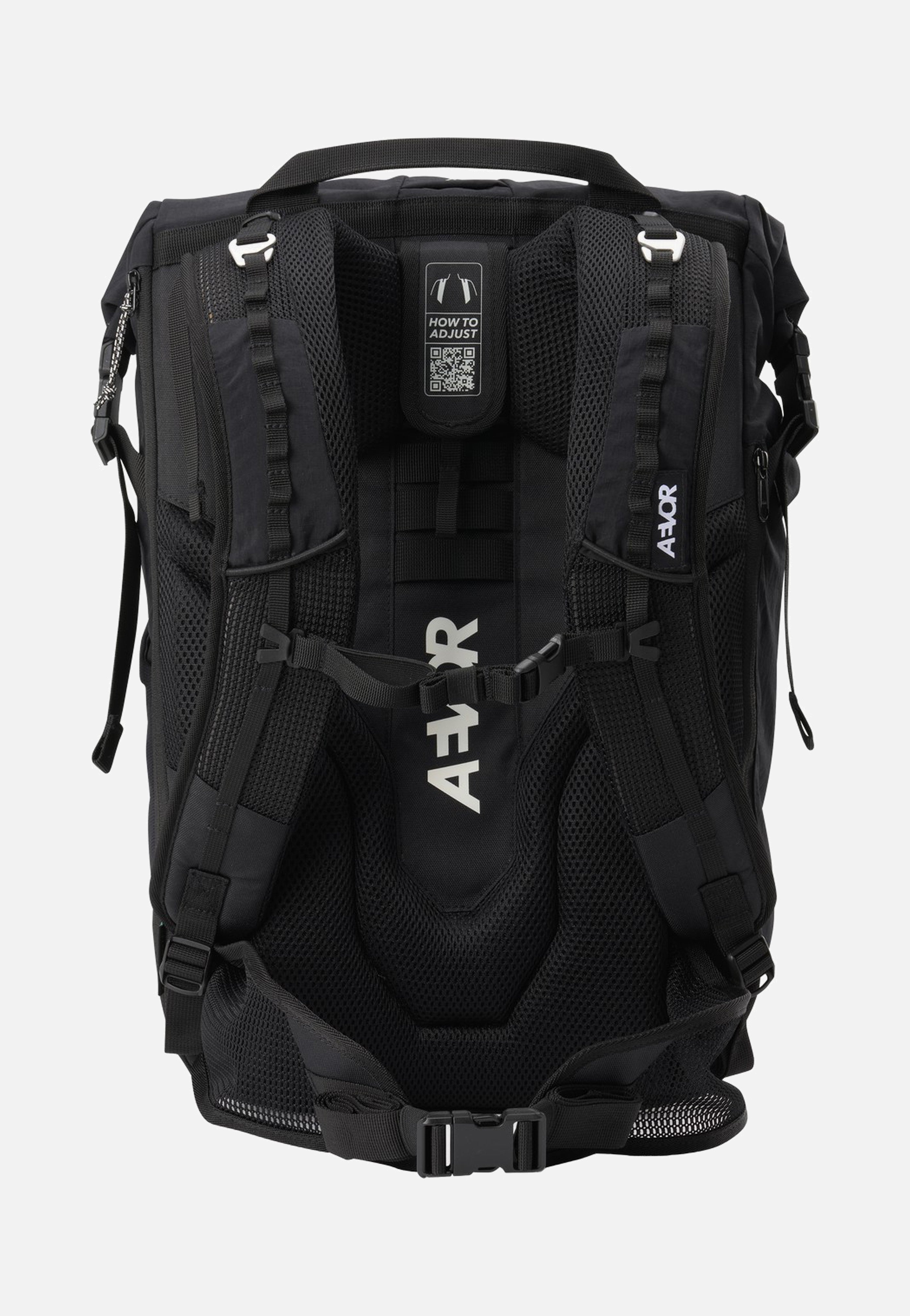 AEVOR Active Pack Black Rolltop Backpack