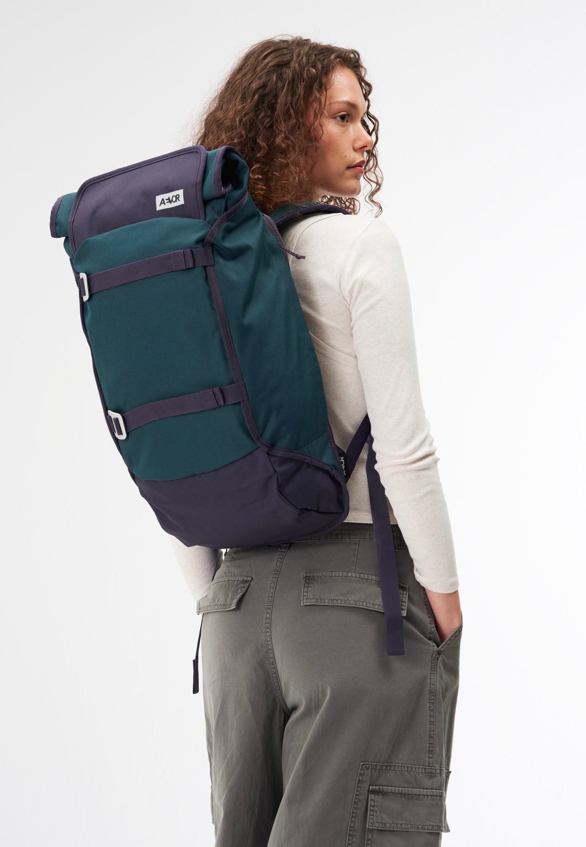 AEVOR Trip Pack Vintage Teal Rolltop Backpack