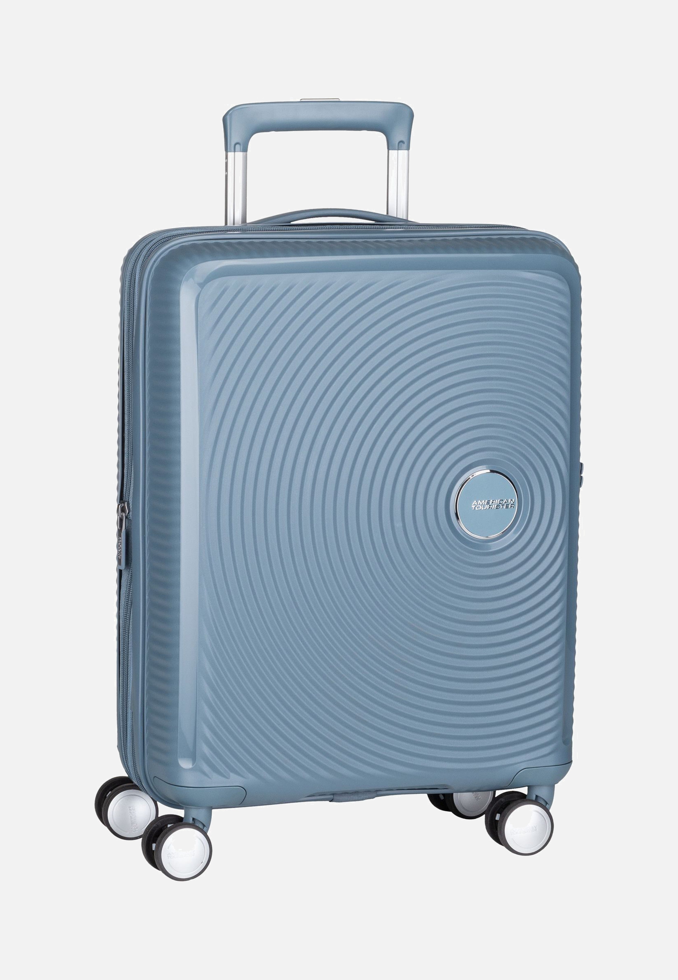 American Tourister SoundBox Spinner 55 EXP Stone Blue Suitcase