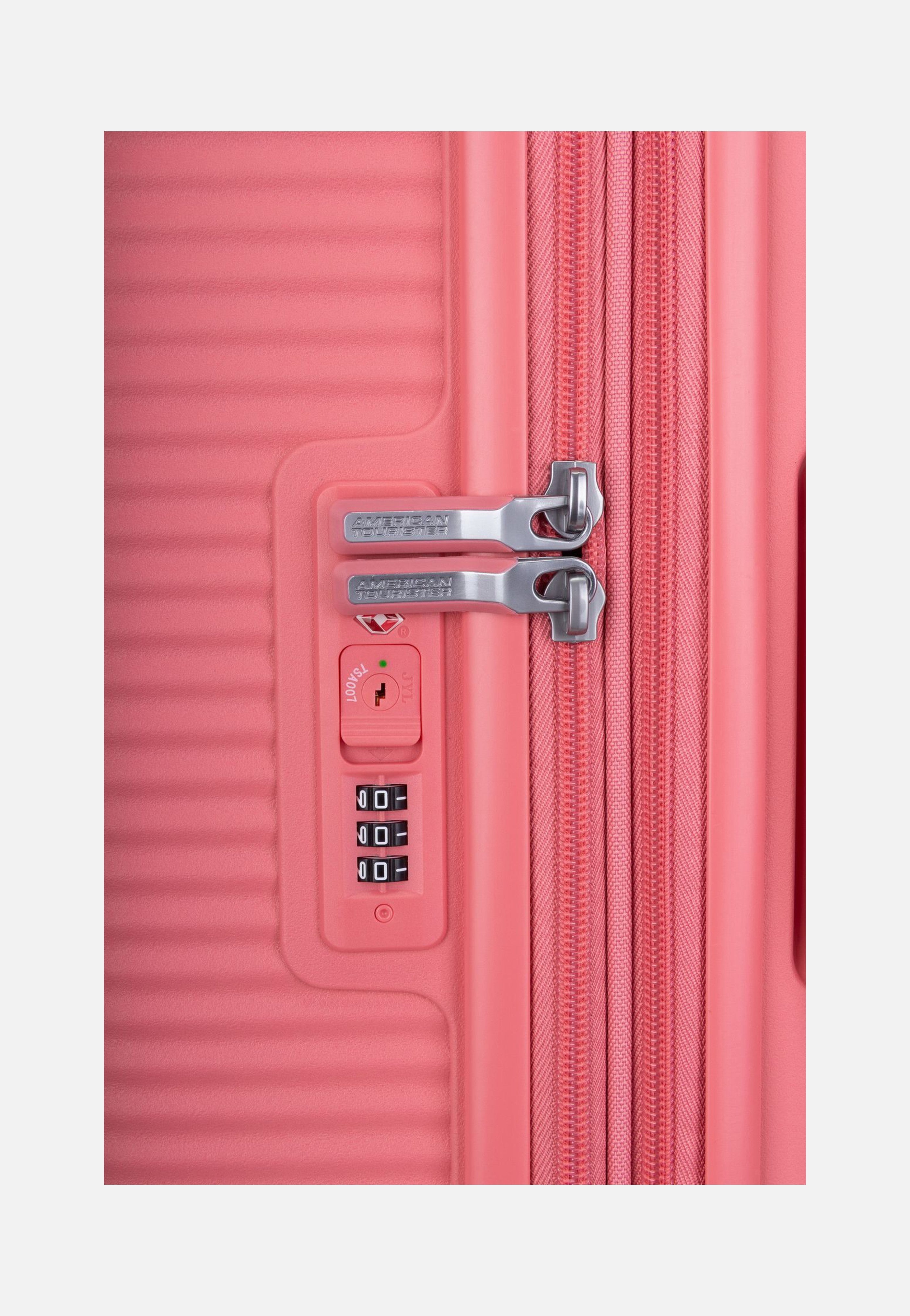American Tourister SoundBox Spinner 77 EXP Sun Kissed Coral Suitcase