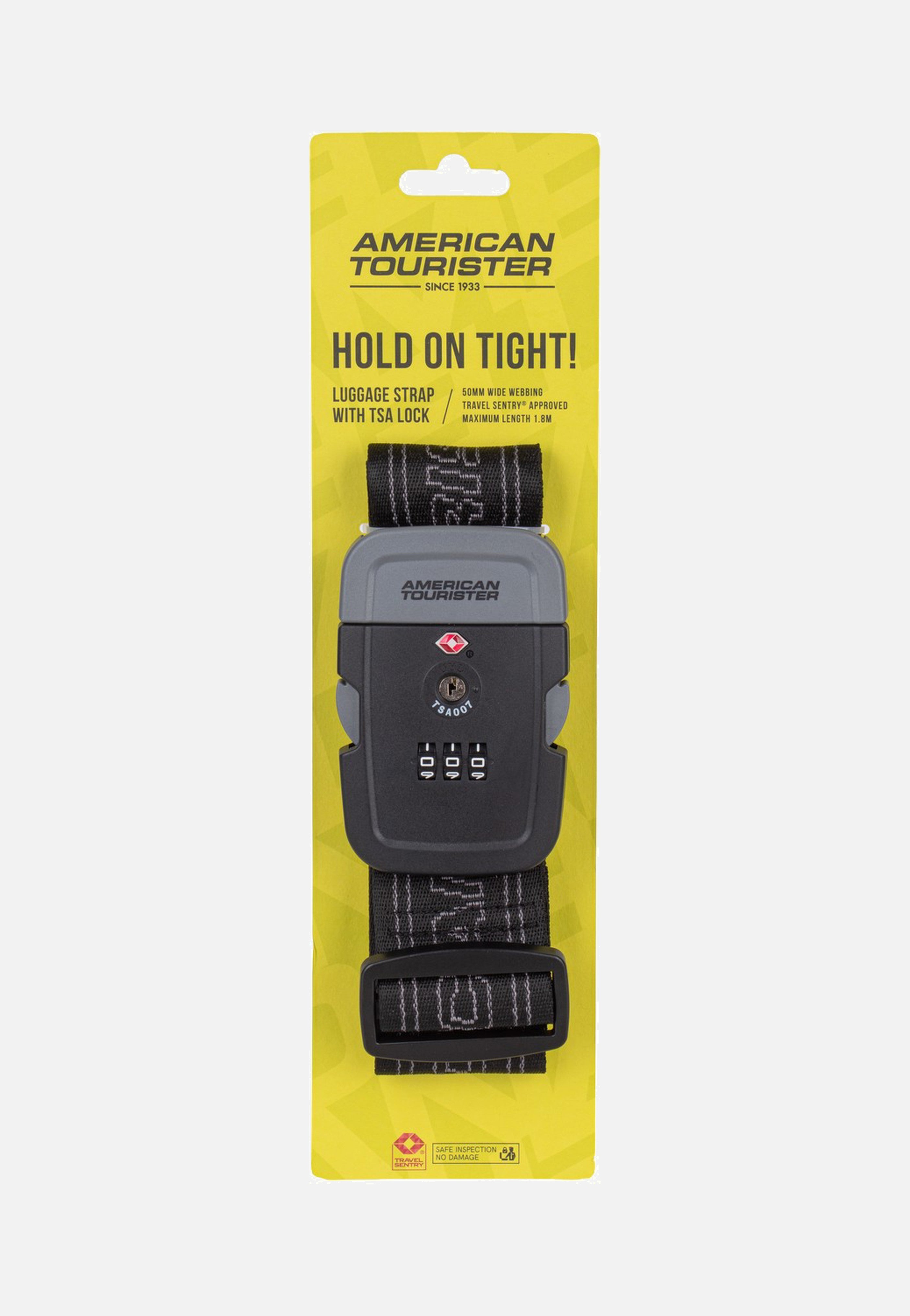 American Tourister Luggage Belt TSA Black/Grey Accessories