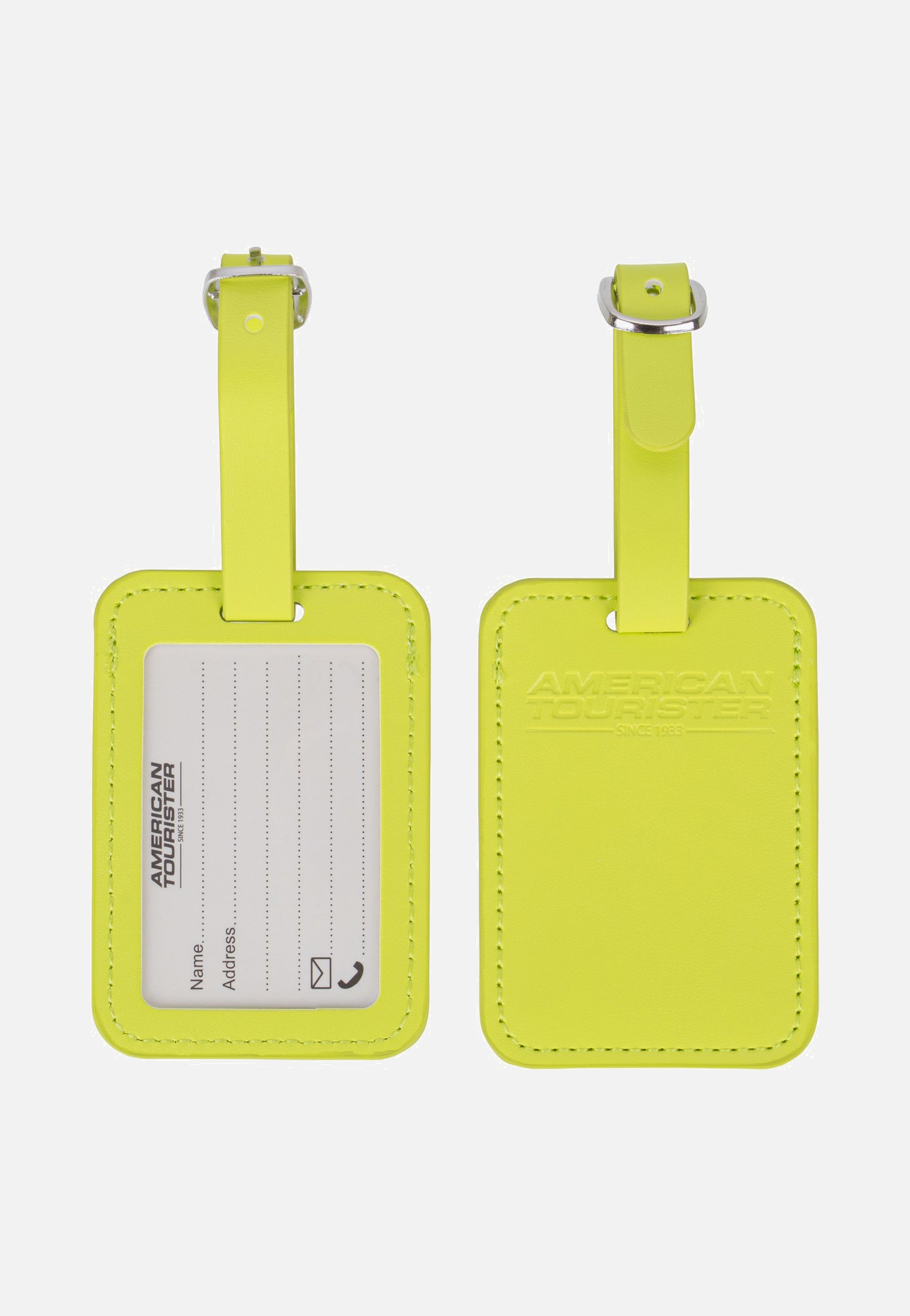American Tourister Luggage Tag Pack Of 2 Light Lime Luggage Tag