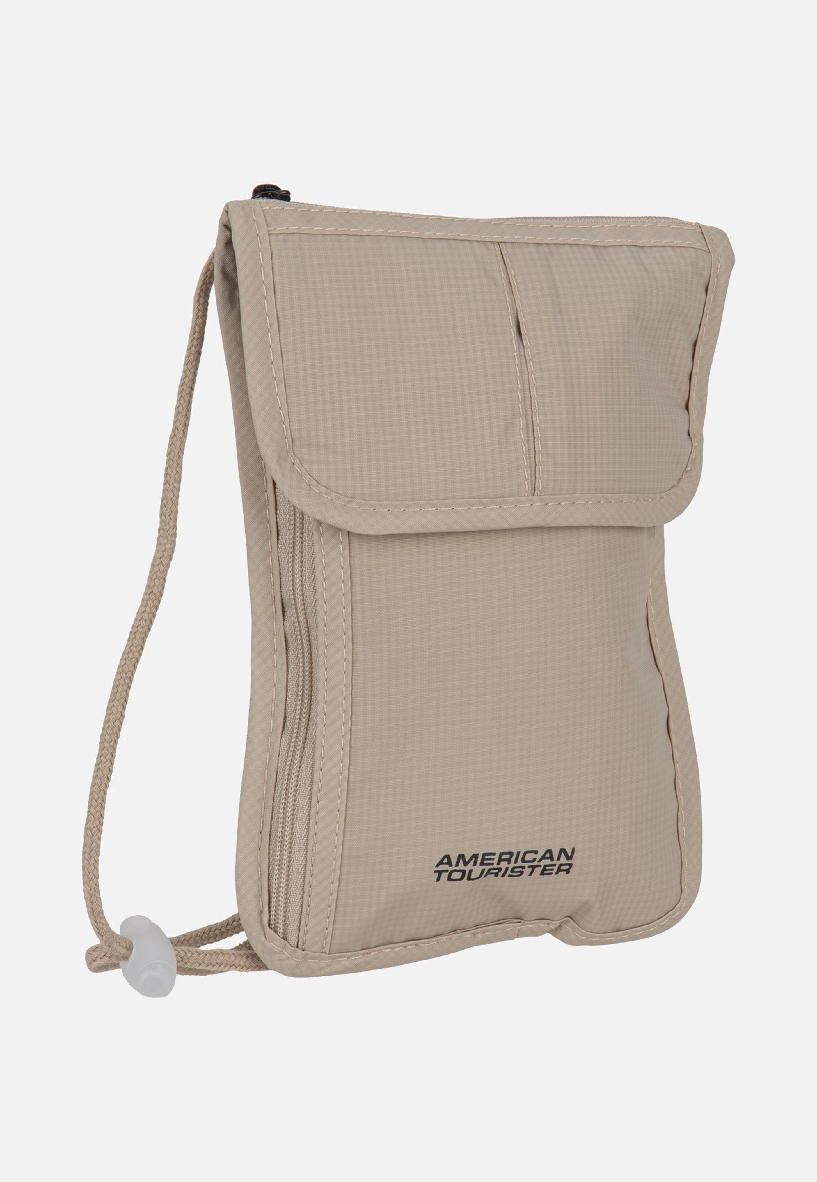 American Tourister RFID Security Neck Pouch Sand Phone Pouch