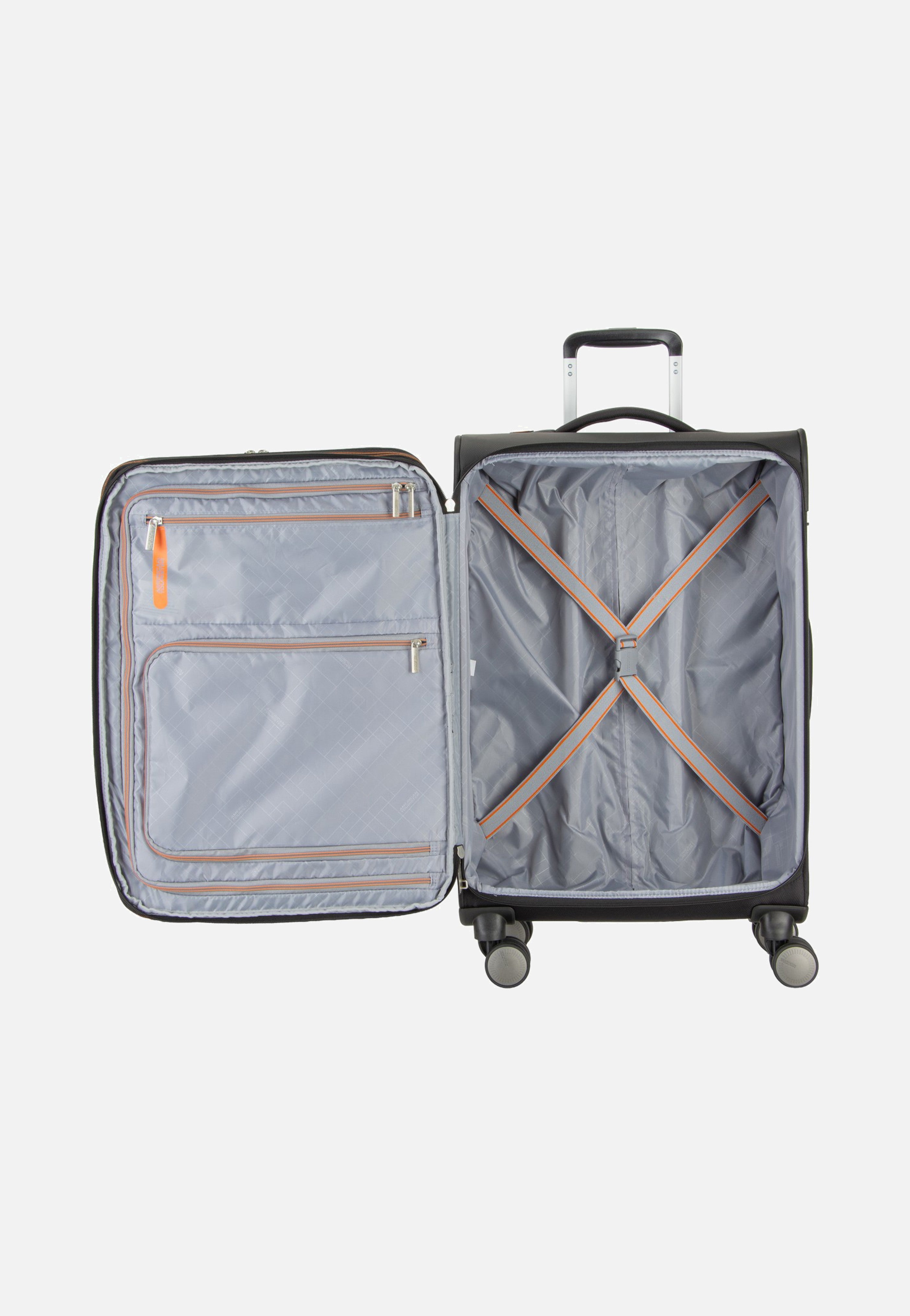 American Tourister Wanderlite Spinner M Exp Shadow Black Suitcase