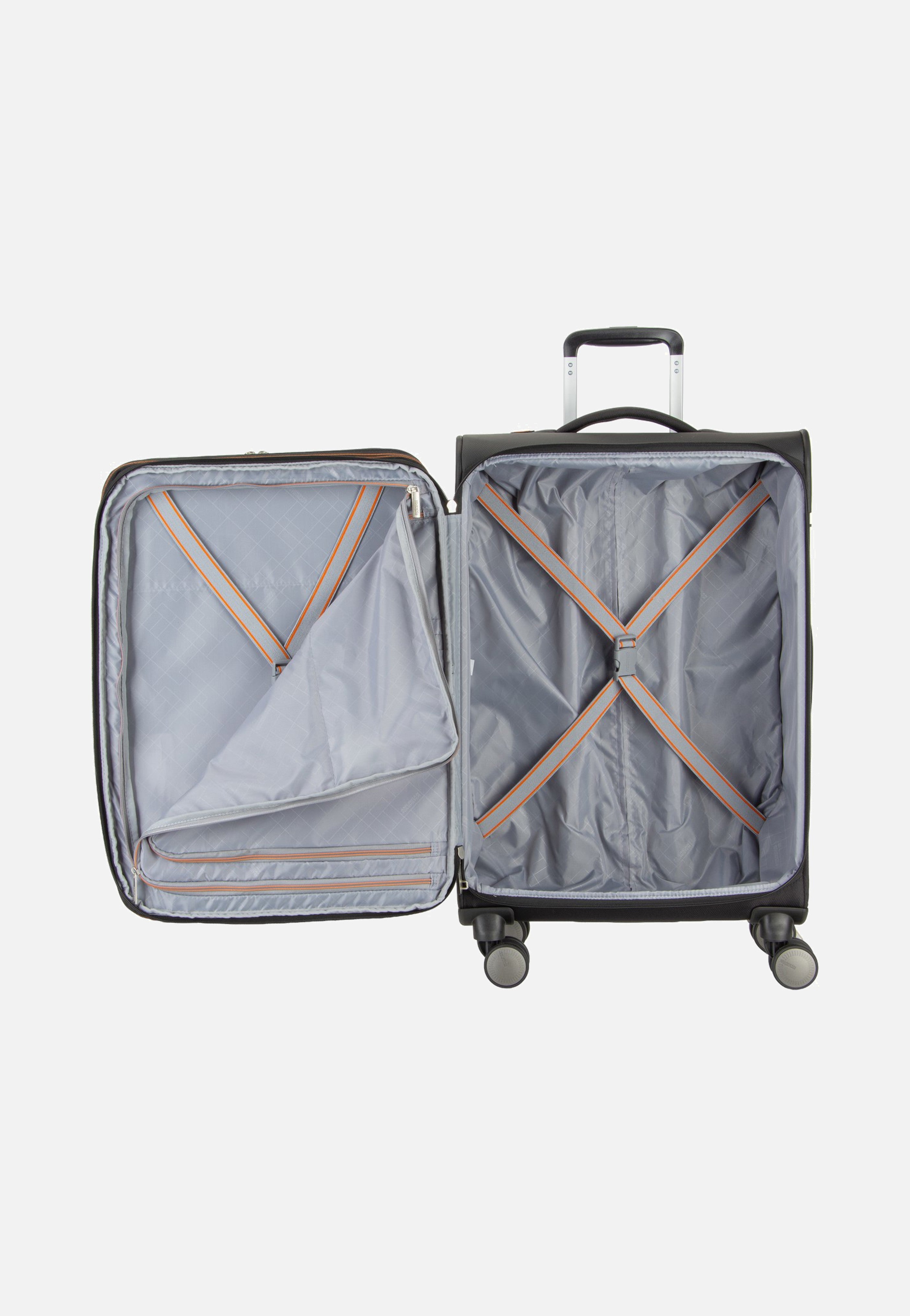 American Tourister Wanderlite Spinner M Exp Shadow Black Suitcase
