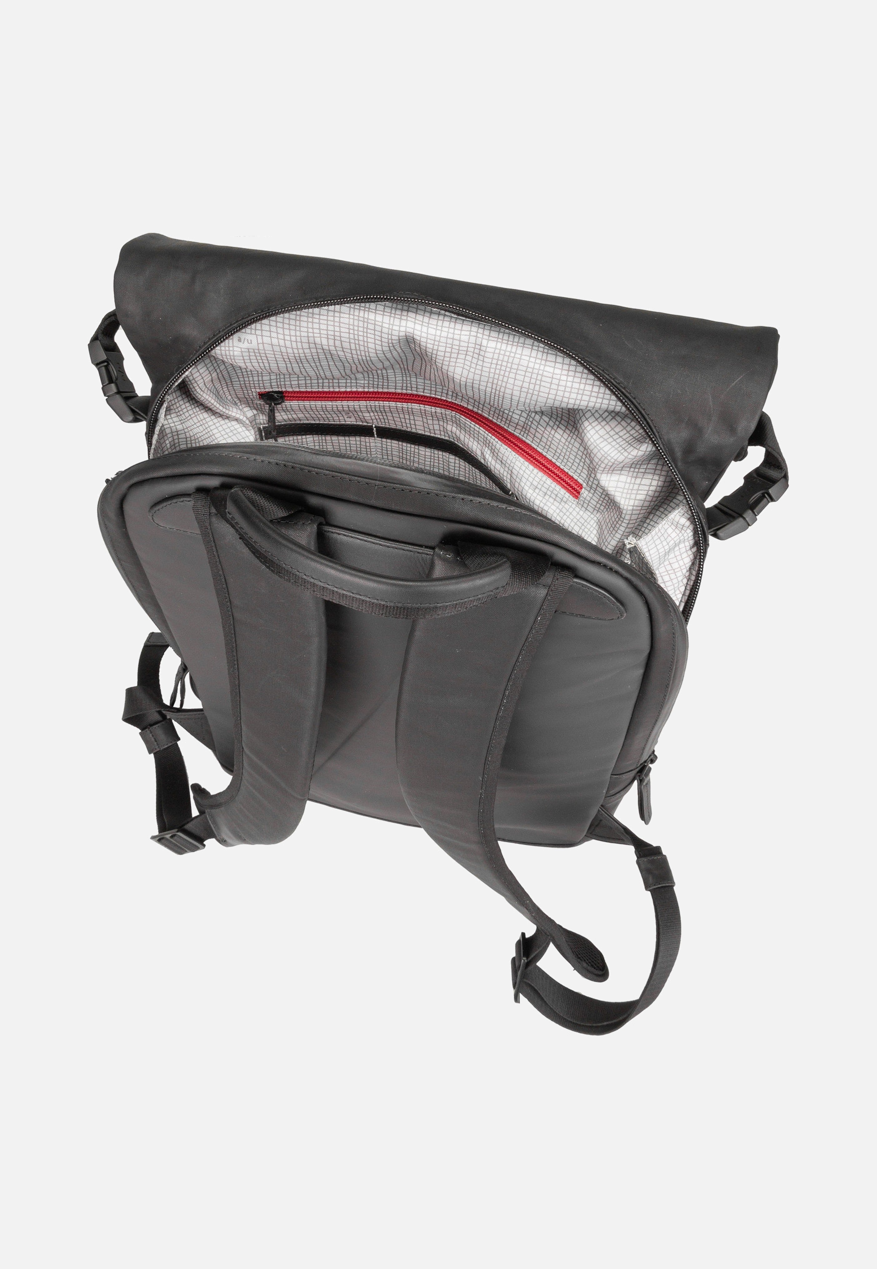 aunts & uncles Fukui Black Rolltop Backpack