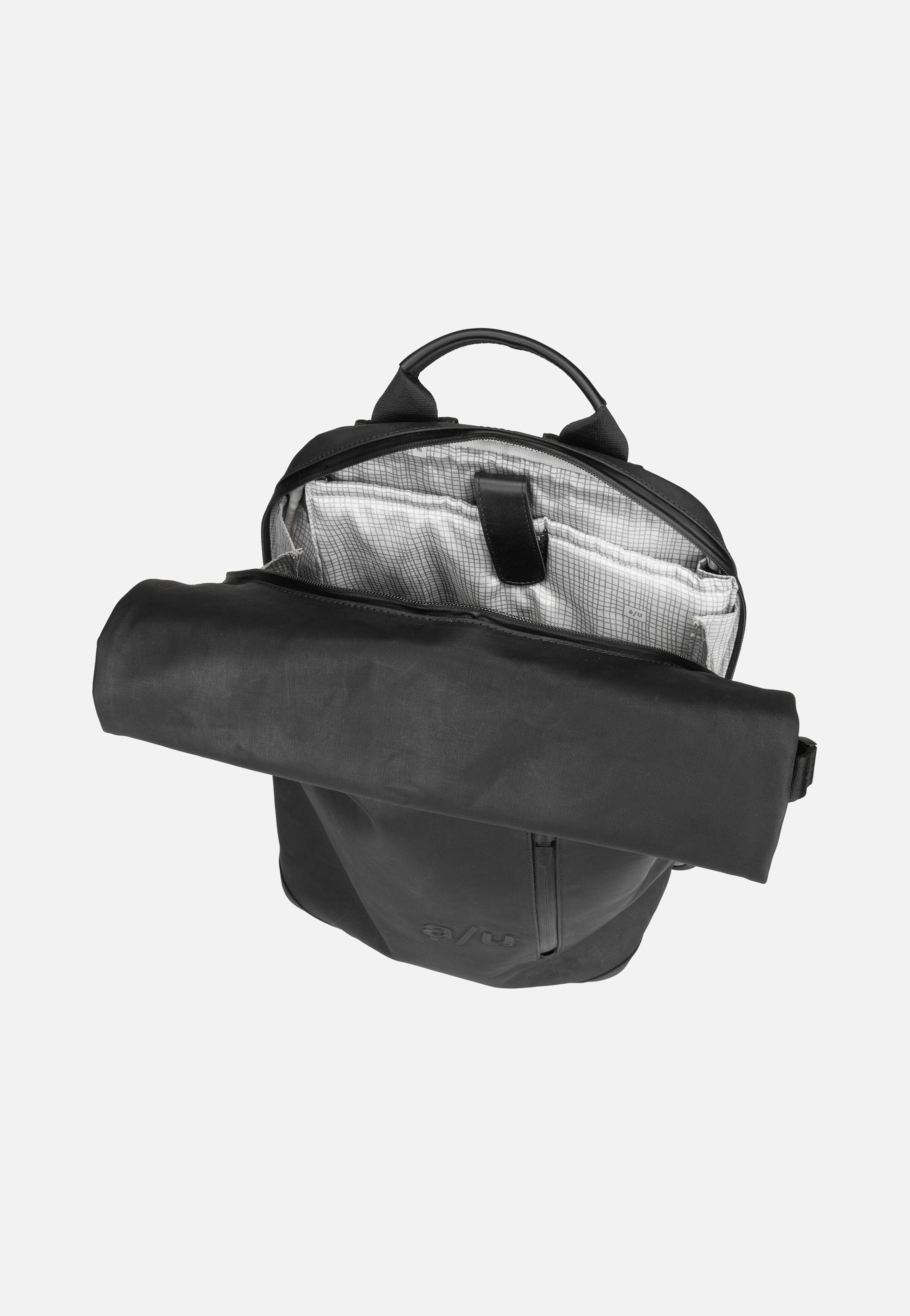 aunts & uncles Fukui Black Rolltop Backpack