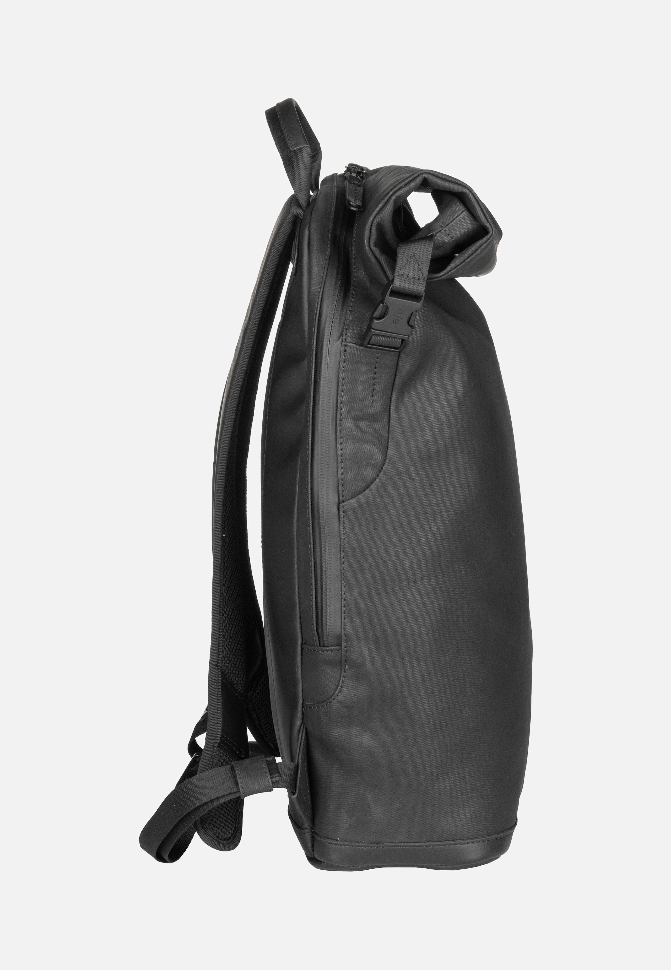 aunts & uncles Fukui Black Rolltop Backpack