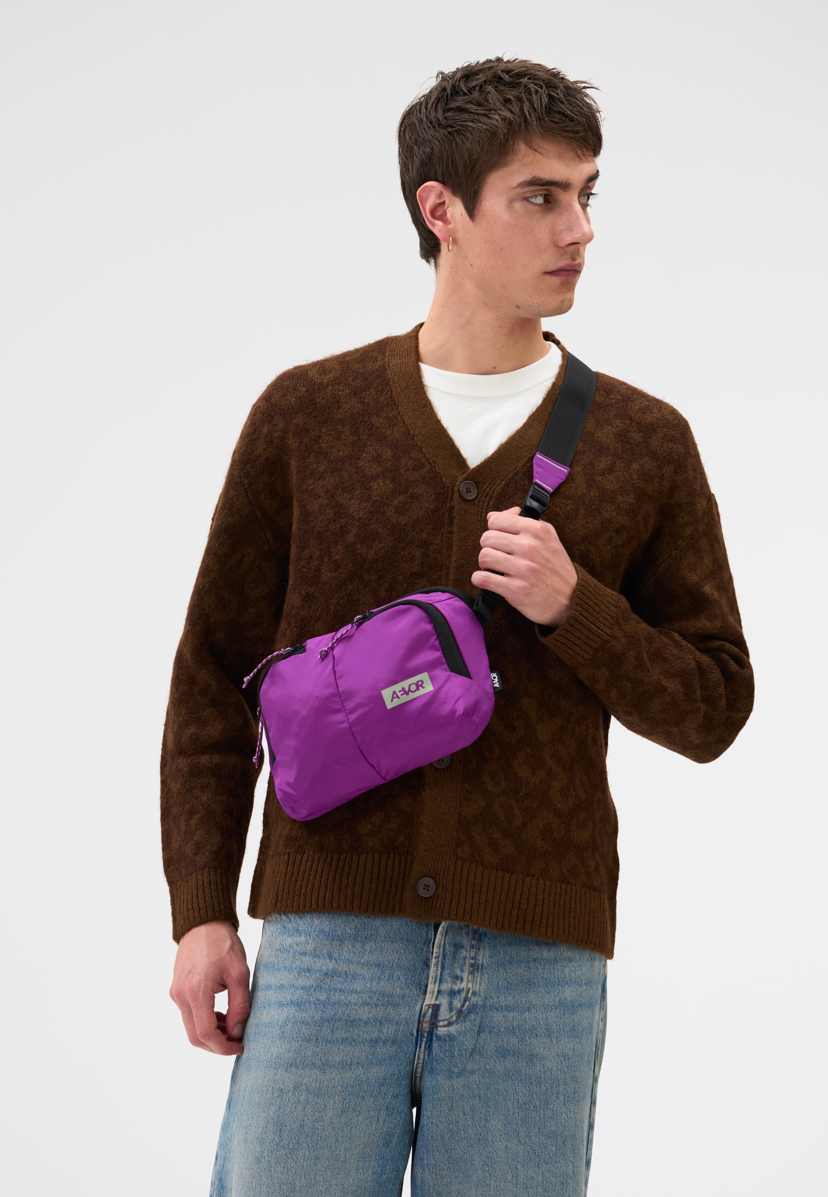 AEVOR Sacoche Bag Ripstop Electric Fuchsia Crossbody Bag