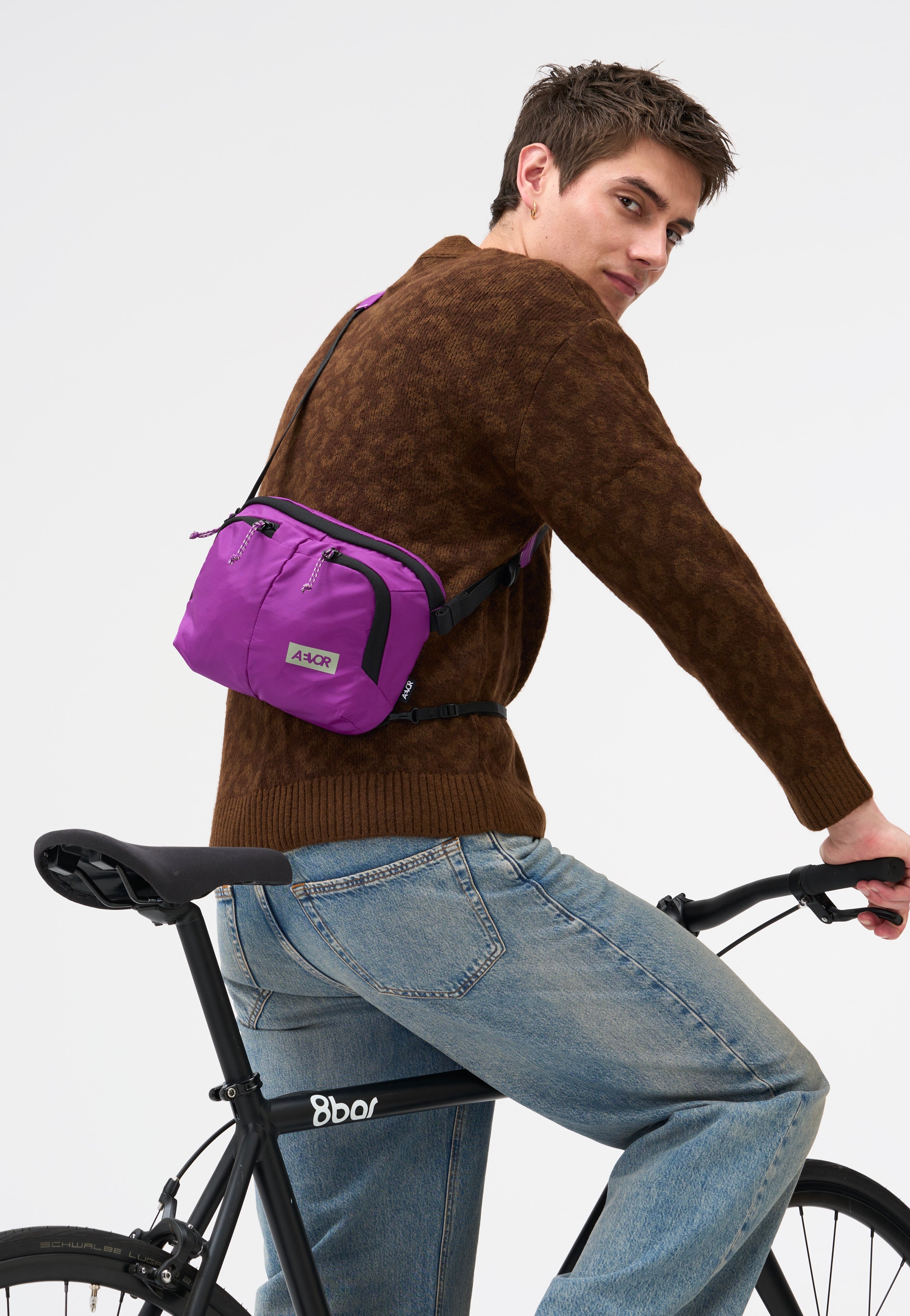 AEVOR Sacoche Bag Ripstop Electric Fuchsia Crossbody Bag