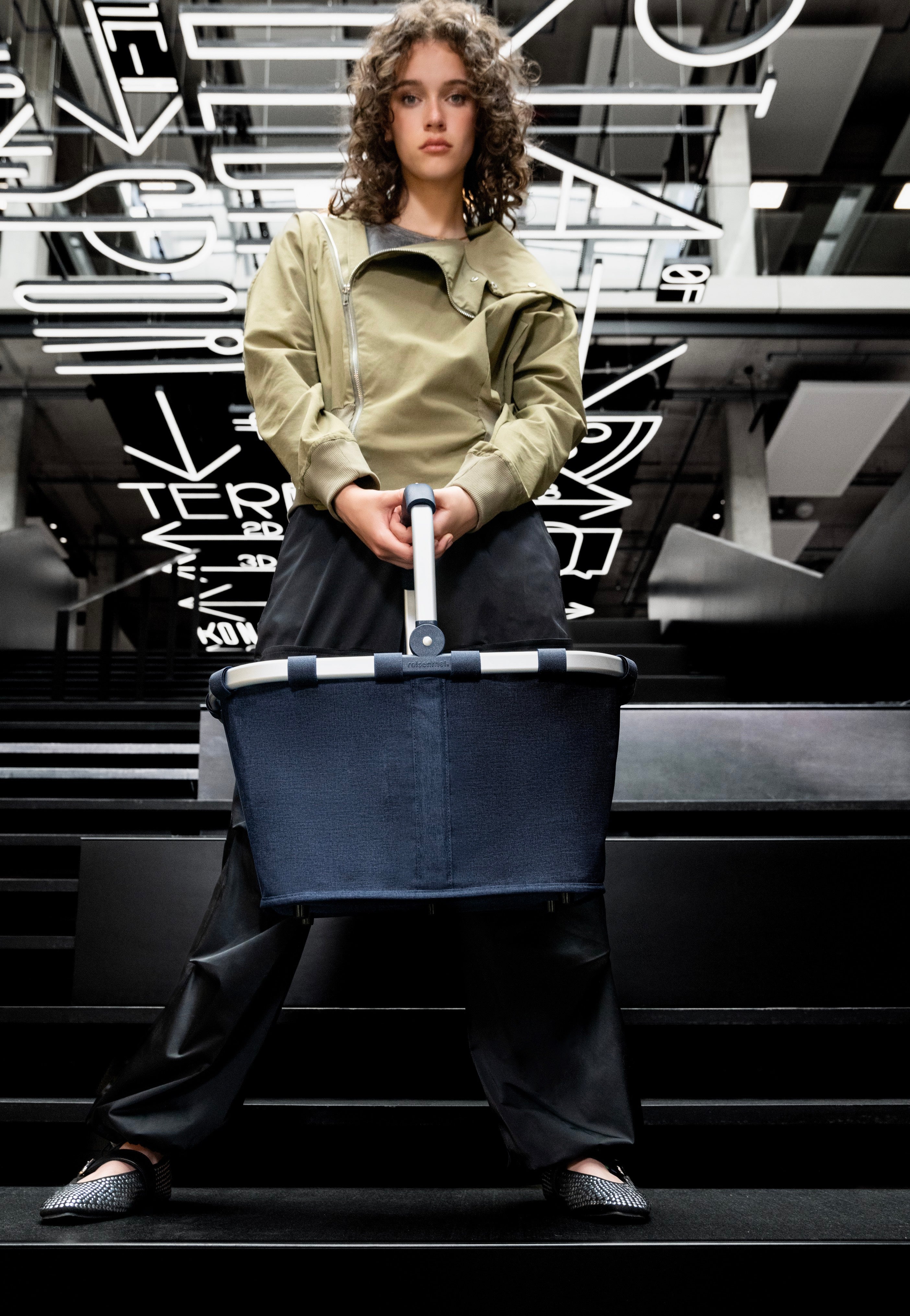 reisenthel Carrybag Frame Twist Navy Shopping Basket