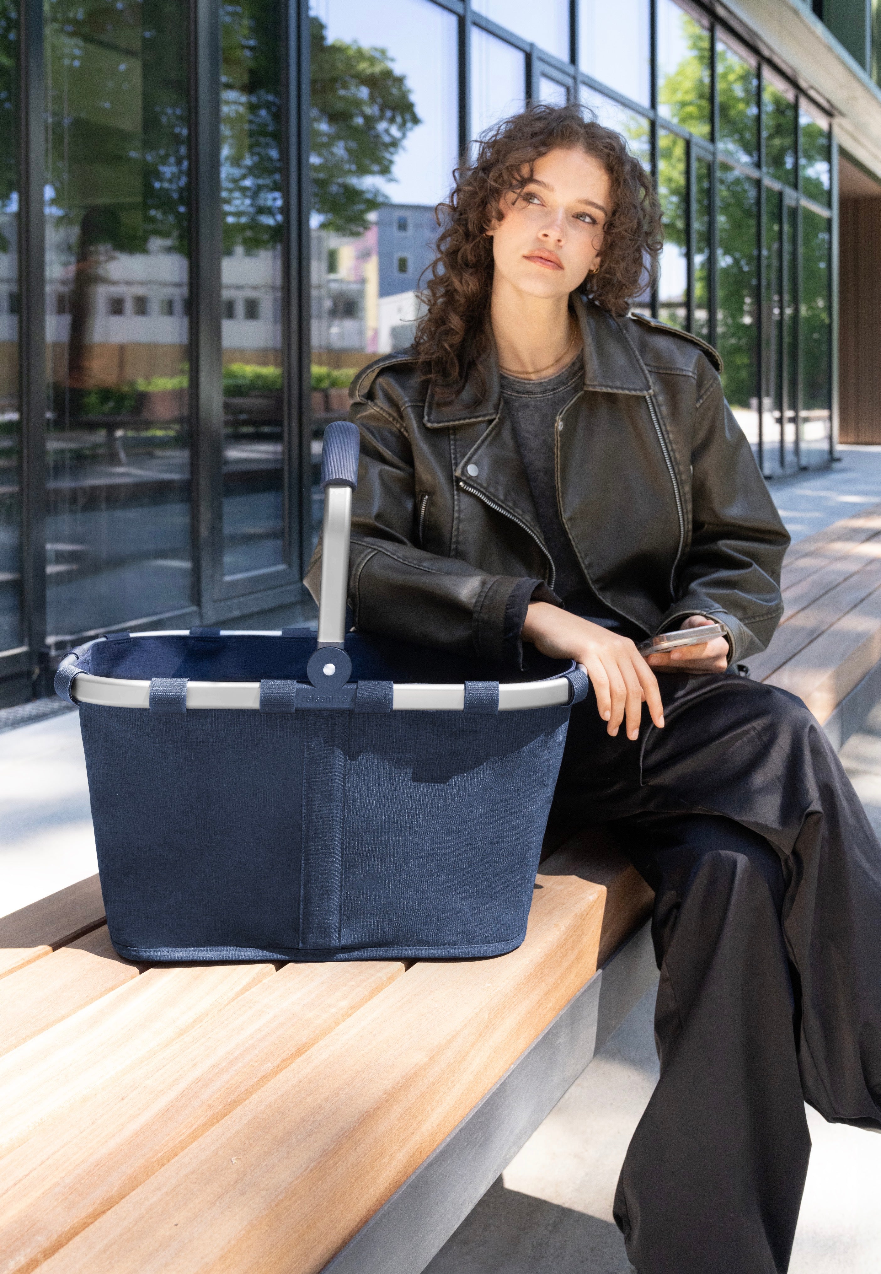 reisenthel Carrybag Frame Twist Navy Shopping Basket