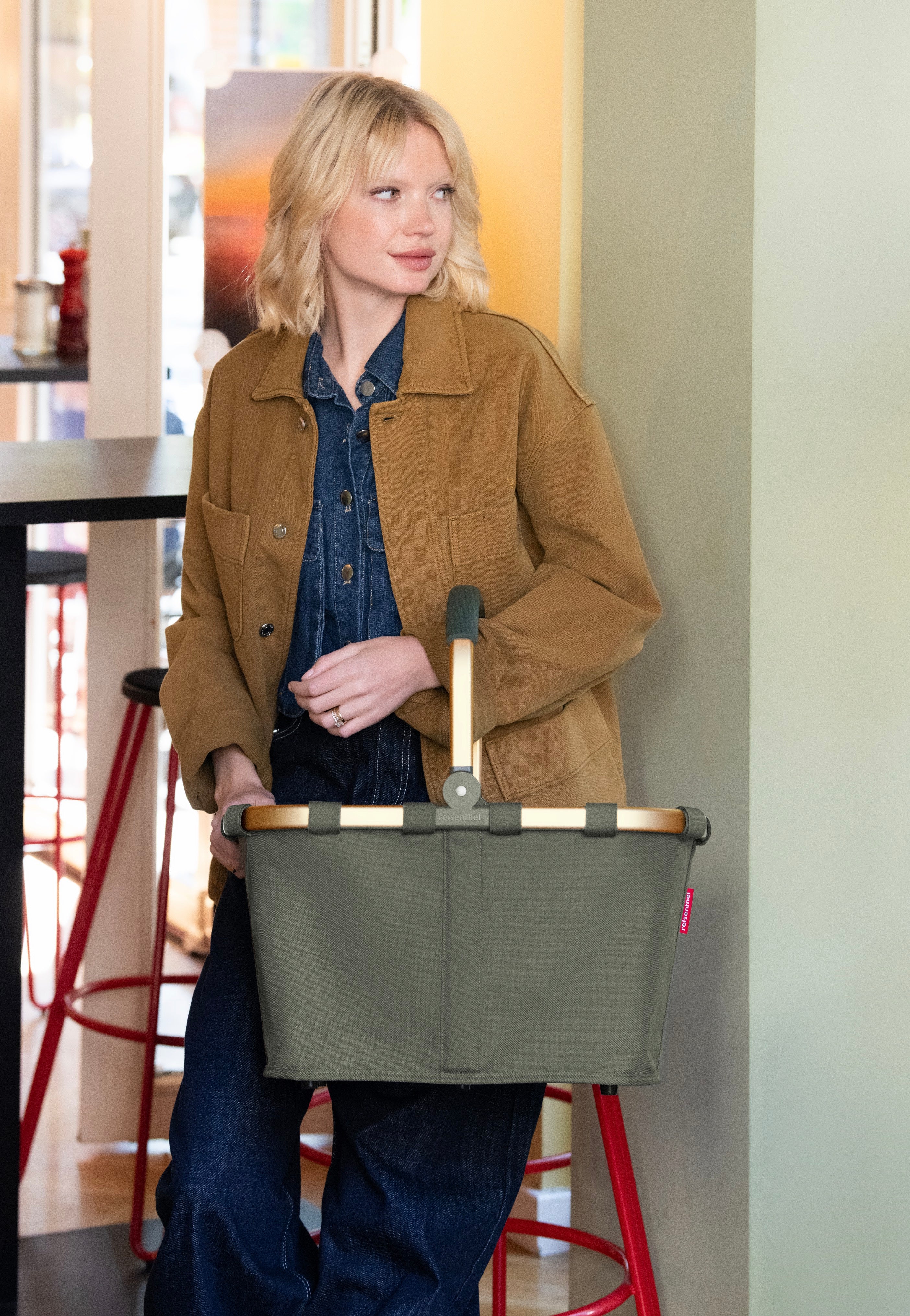 reisenthel Carrybag Forest Gold Shopping Basket