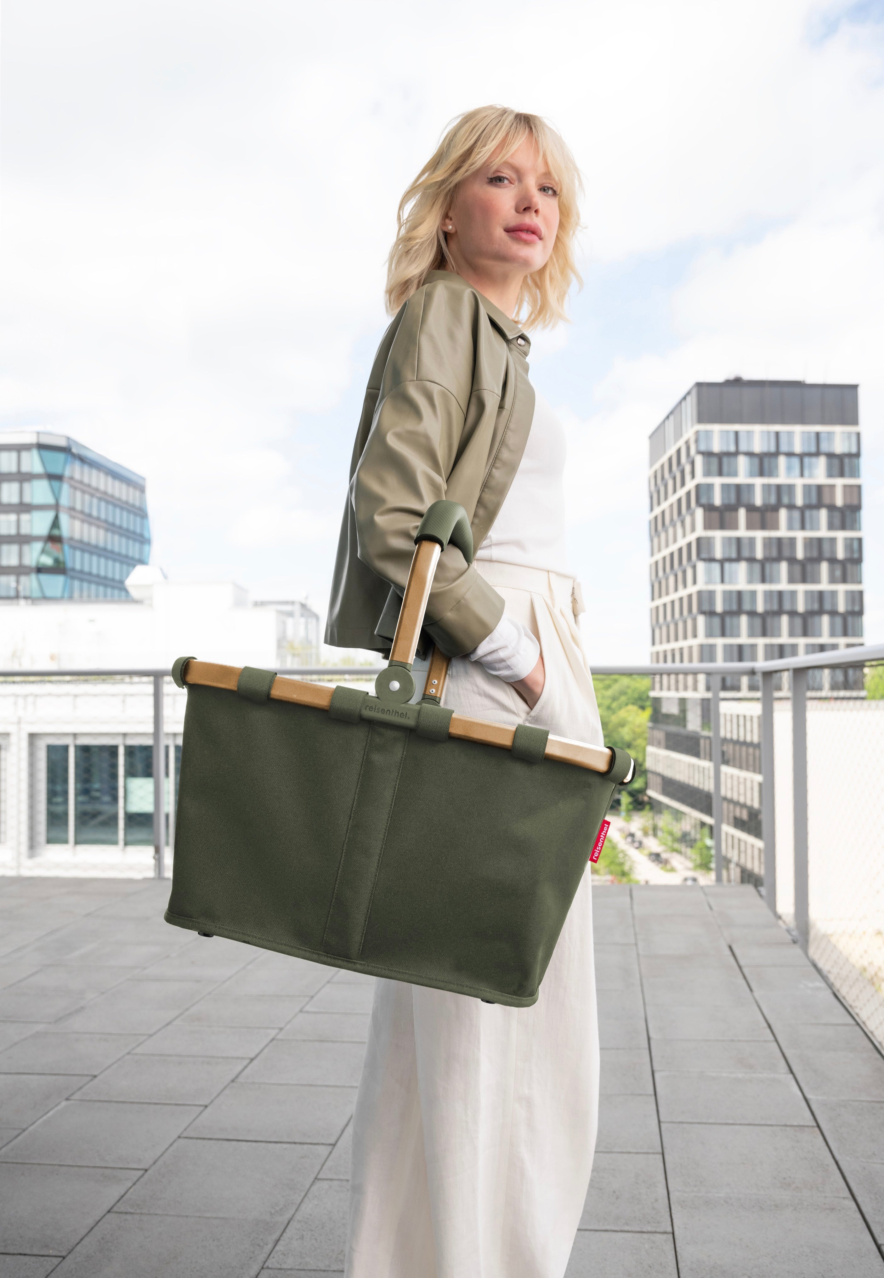reisenthel Carrybag Forest Gold Shopping Basket