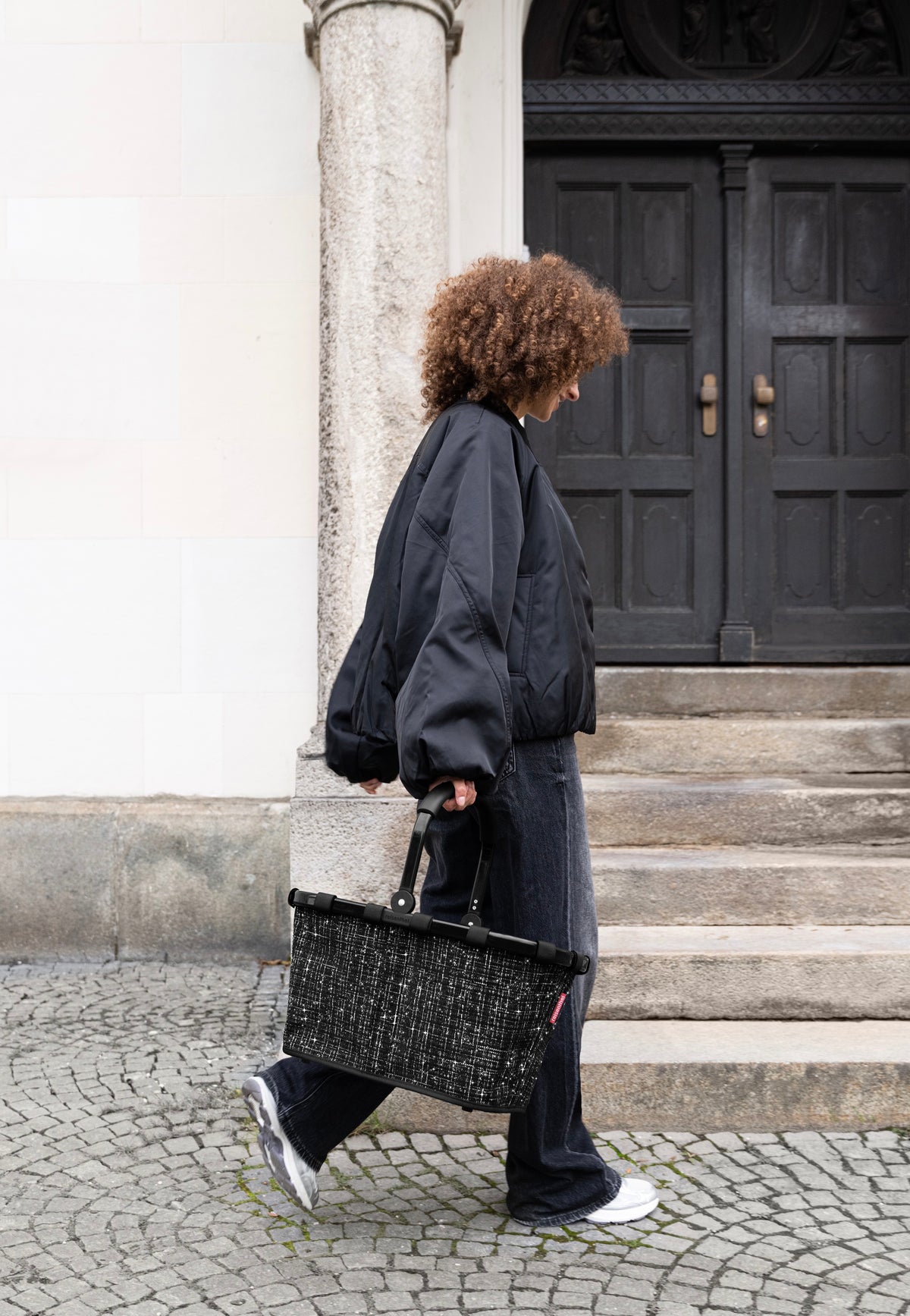 reisenthel Carrybag Bouclé Black Cesta de la compra
