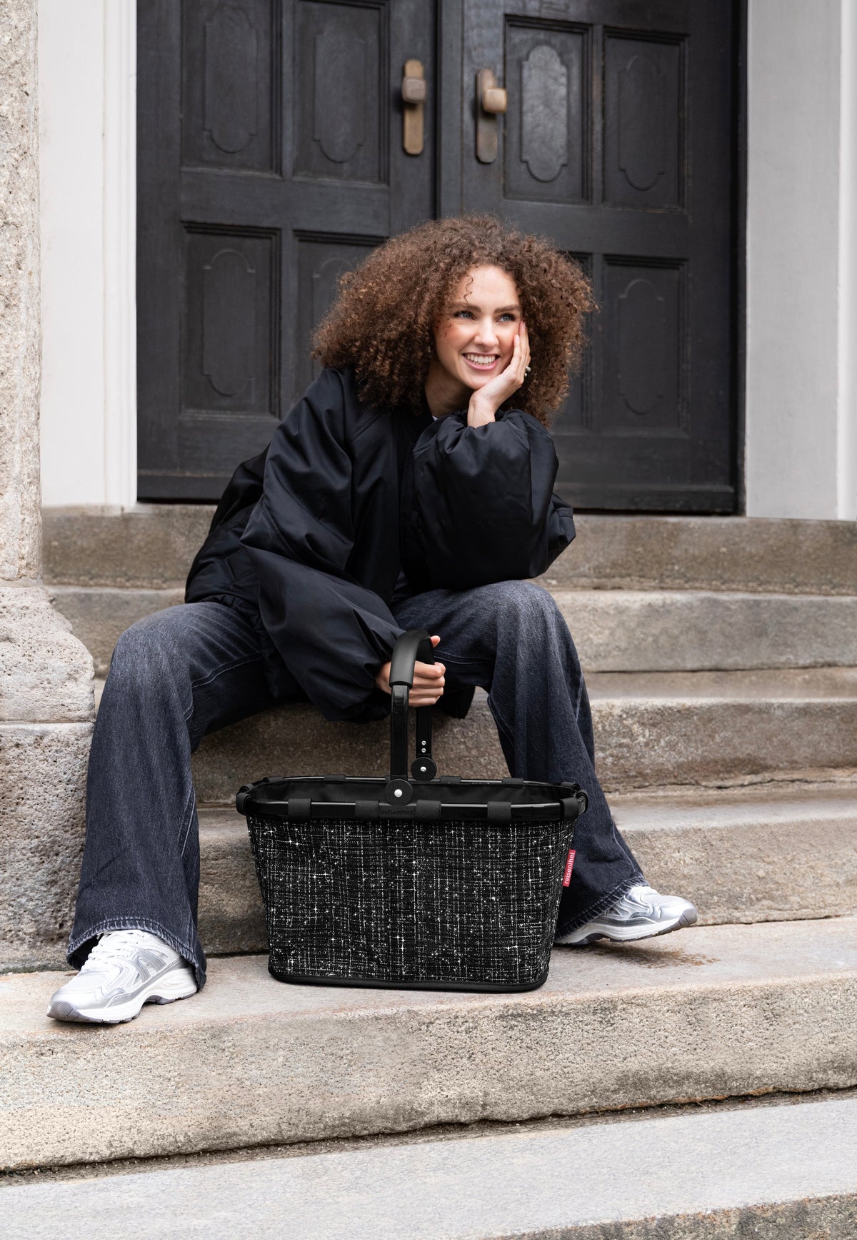 reisenthel Carrybag Bouclé Black Cesta de la compra