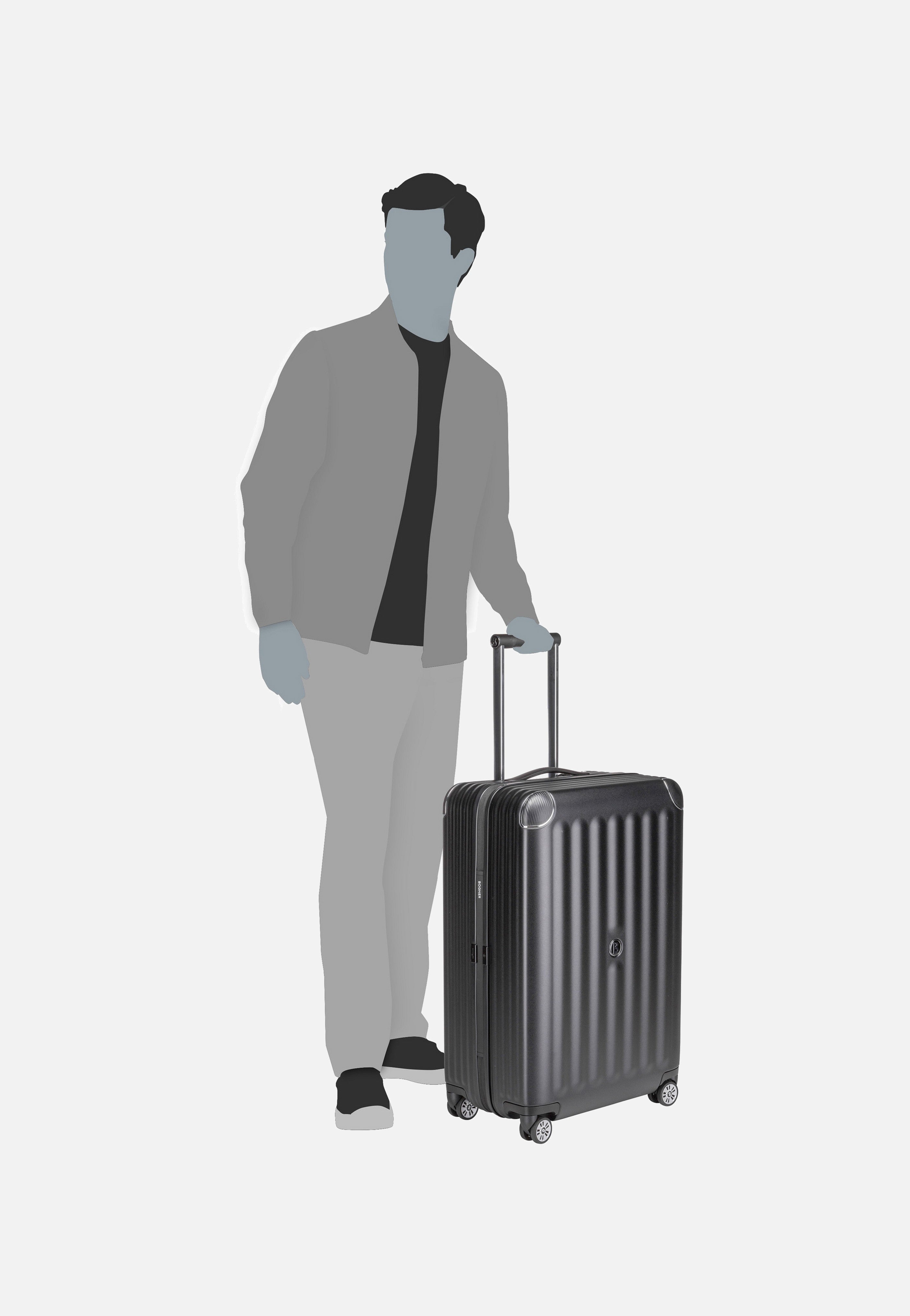 Bogner Piz Deluxe C65 Trolleycase MVZ 4w Black Suitcase