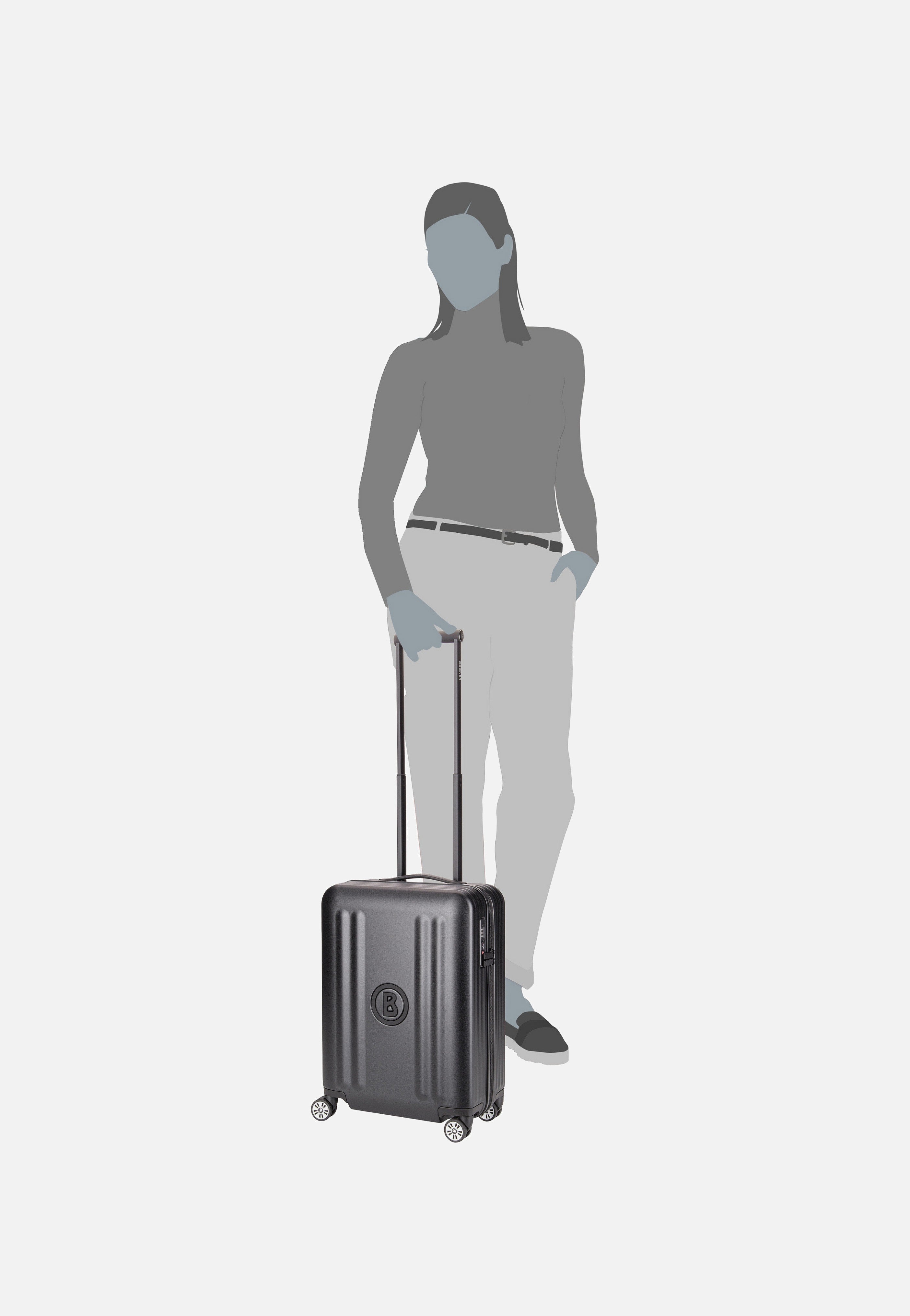 Bogner Piz Tamaro C55 Trolleycase SVZ 4W Black Suitcase