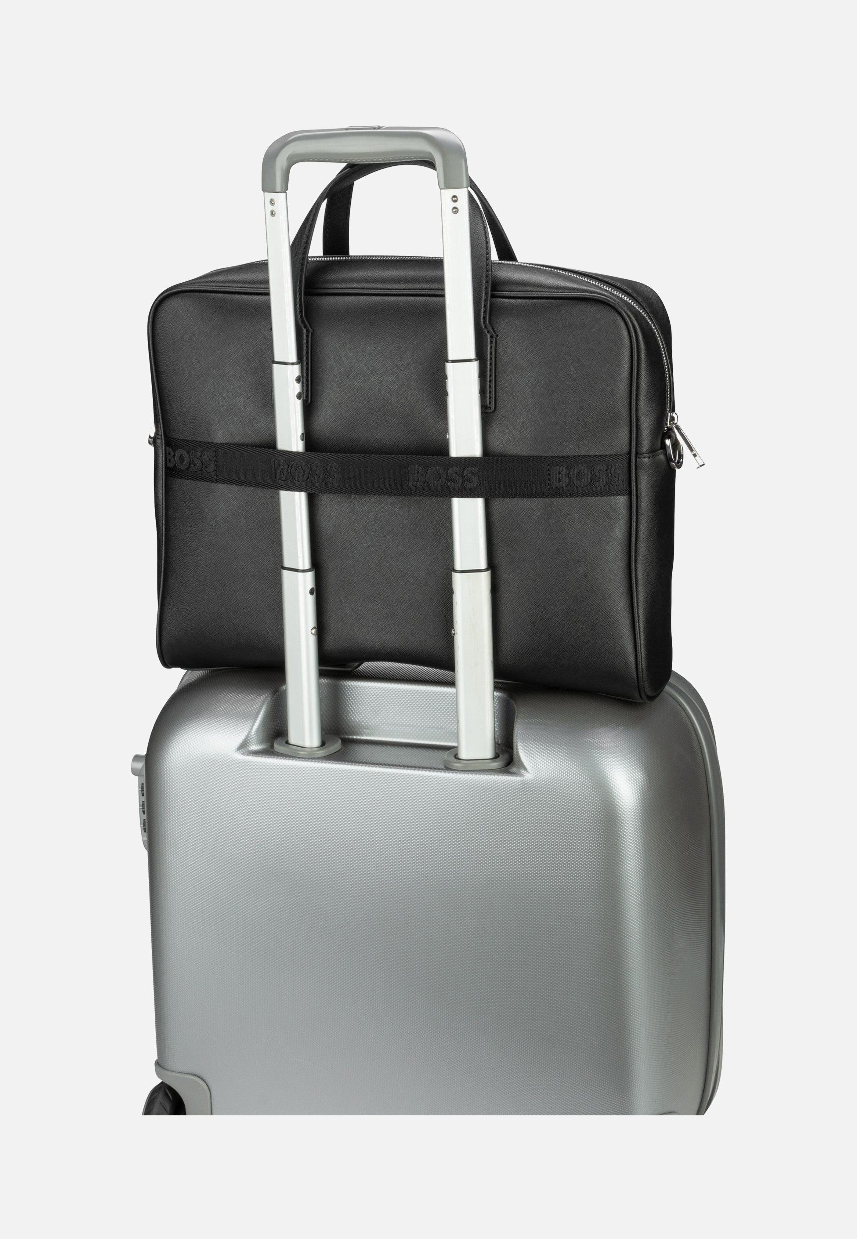 BOSS - Zair Small Document Case Black - Briefcase | Men-Image