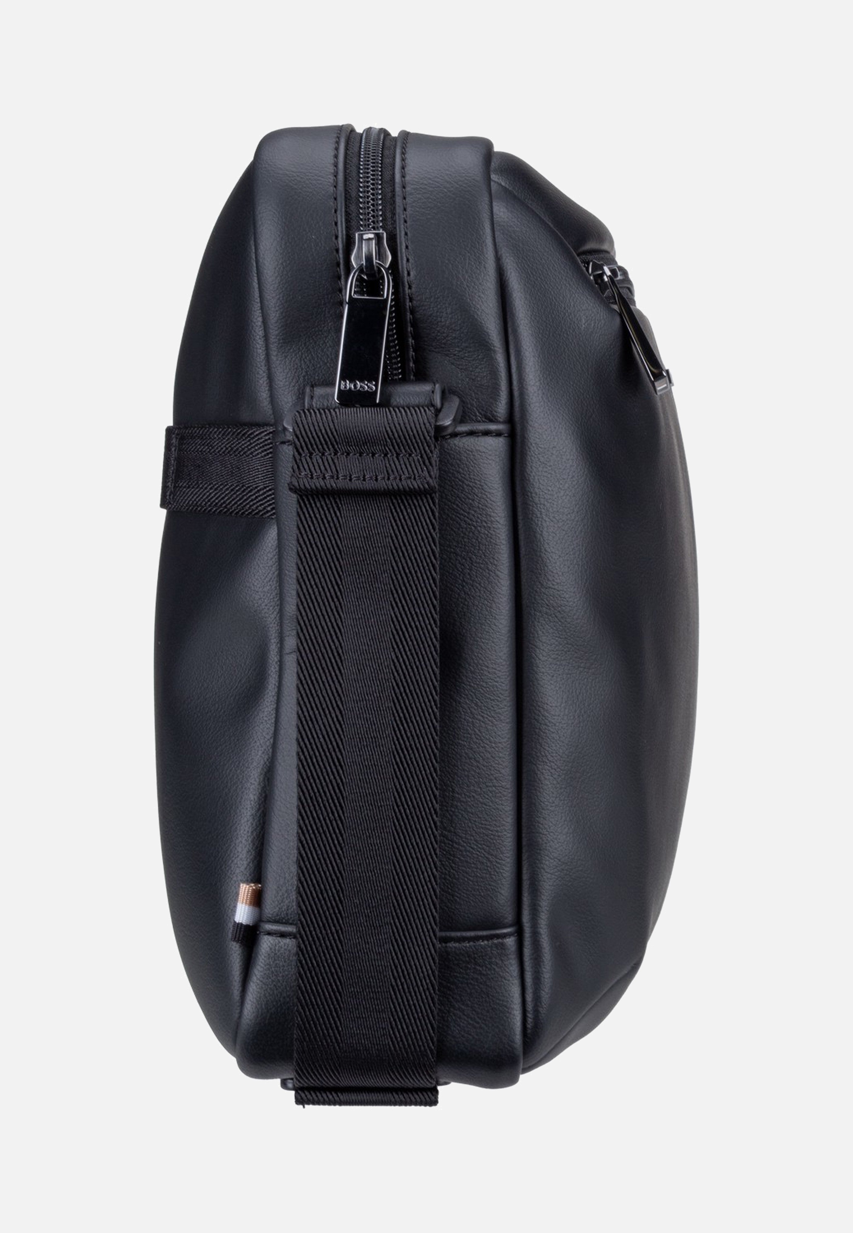 BOSS Jace Zip Messenger Black Crossbody Bag