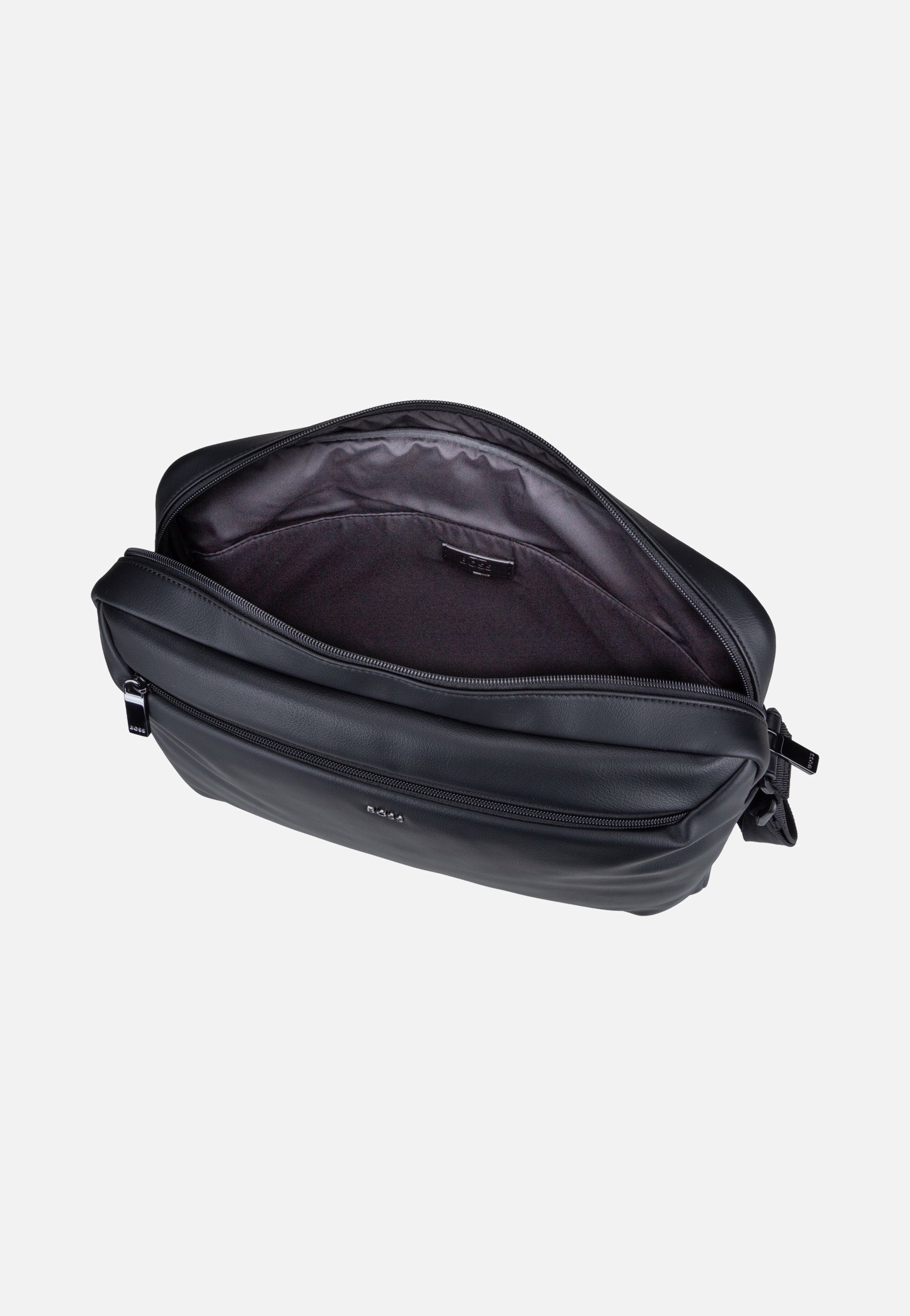 BOSS Jace Zip Messenger Black Crossbody Bag