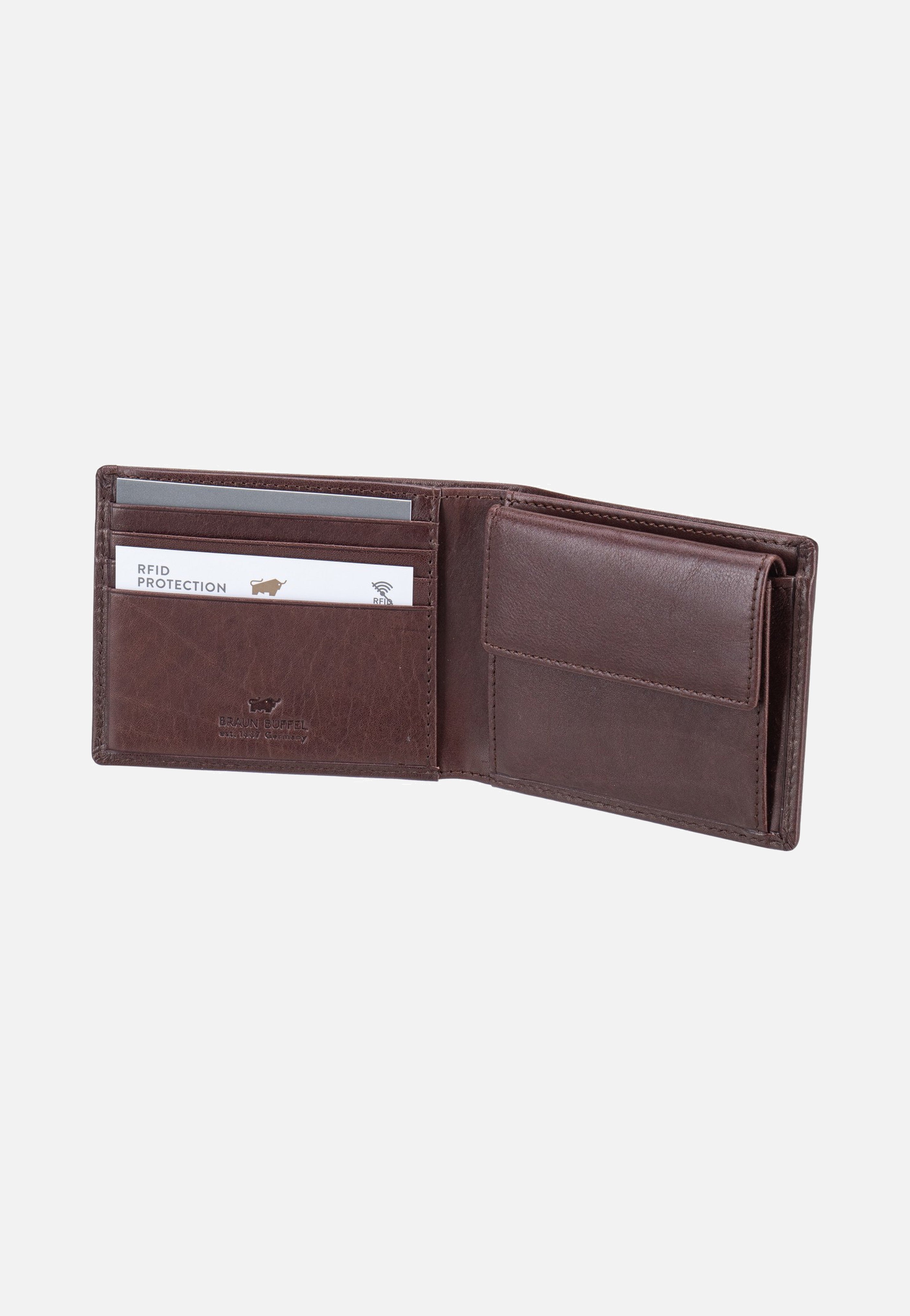 Braun Büffel Arezzo RFID 4+4Cs Braun Wallet