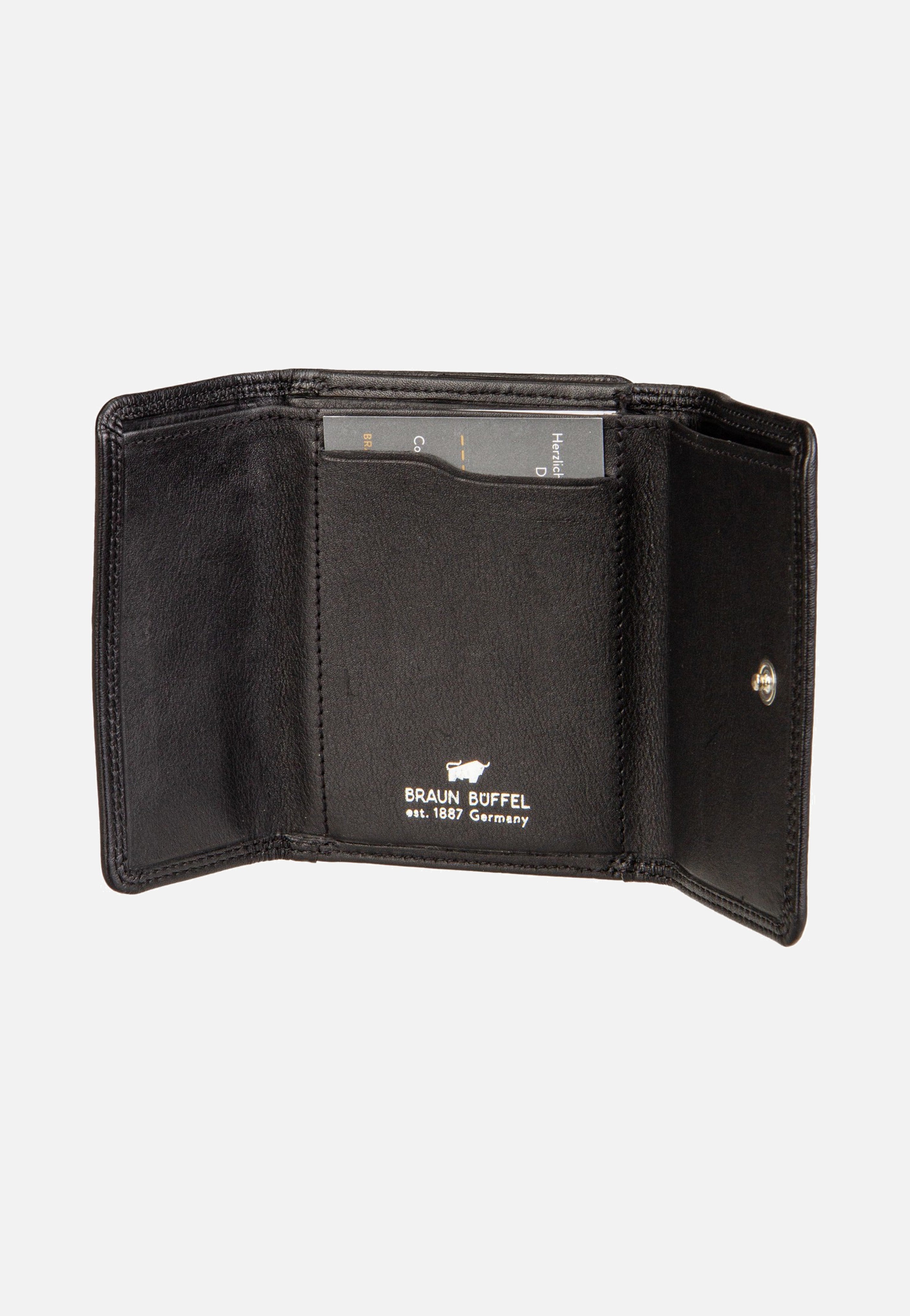 Braun Büffel Golf RFID Coin Purse 2Cs Black Wallet